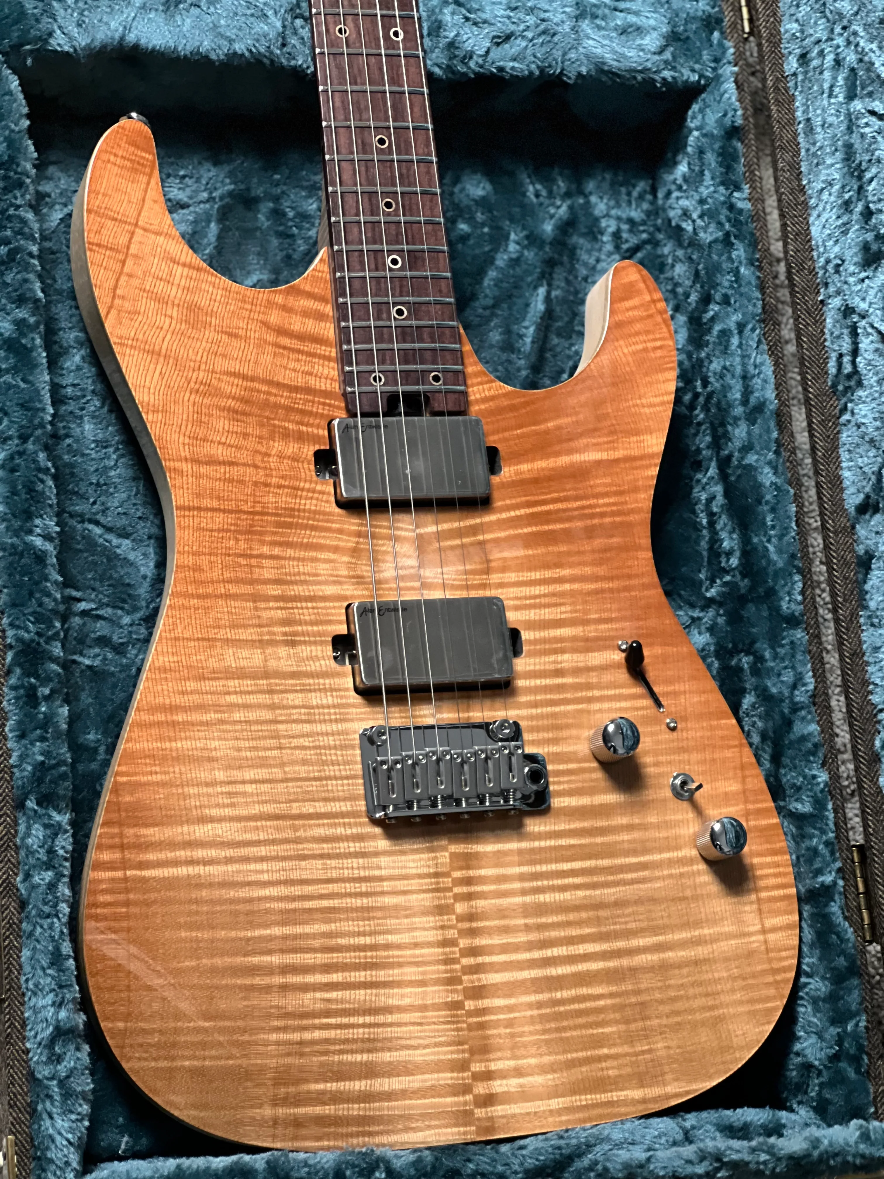 Soloking MS-1 Custom 24 HH FMT Elite in Fire Wakesurf Satin with Hardshell Case - Image 3