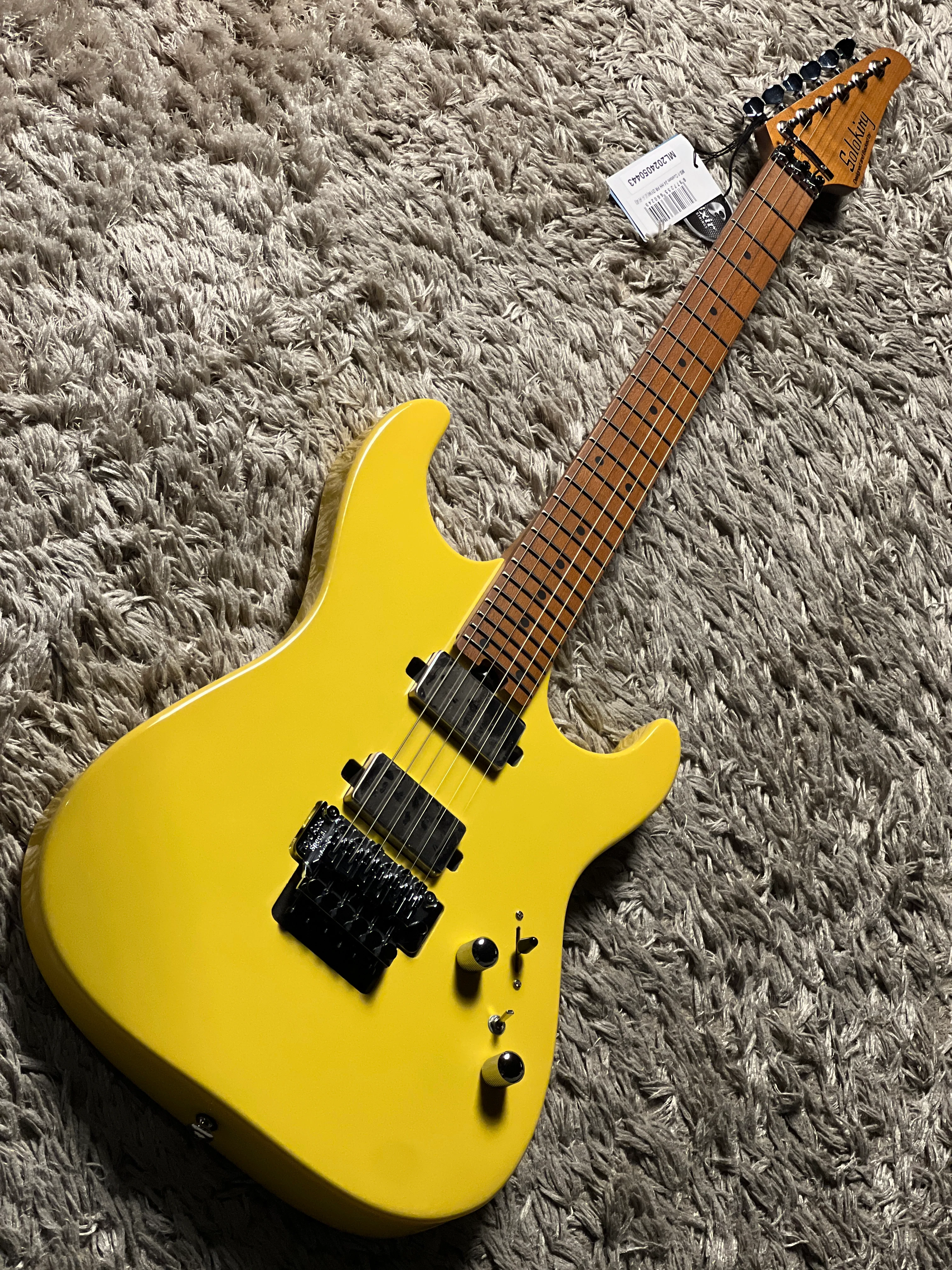 Soloking MS-1 Custom 24 HH FR Flat Top in Bumblebee Yellow Nafiri Special Run - Image 5