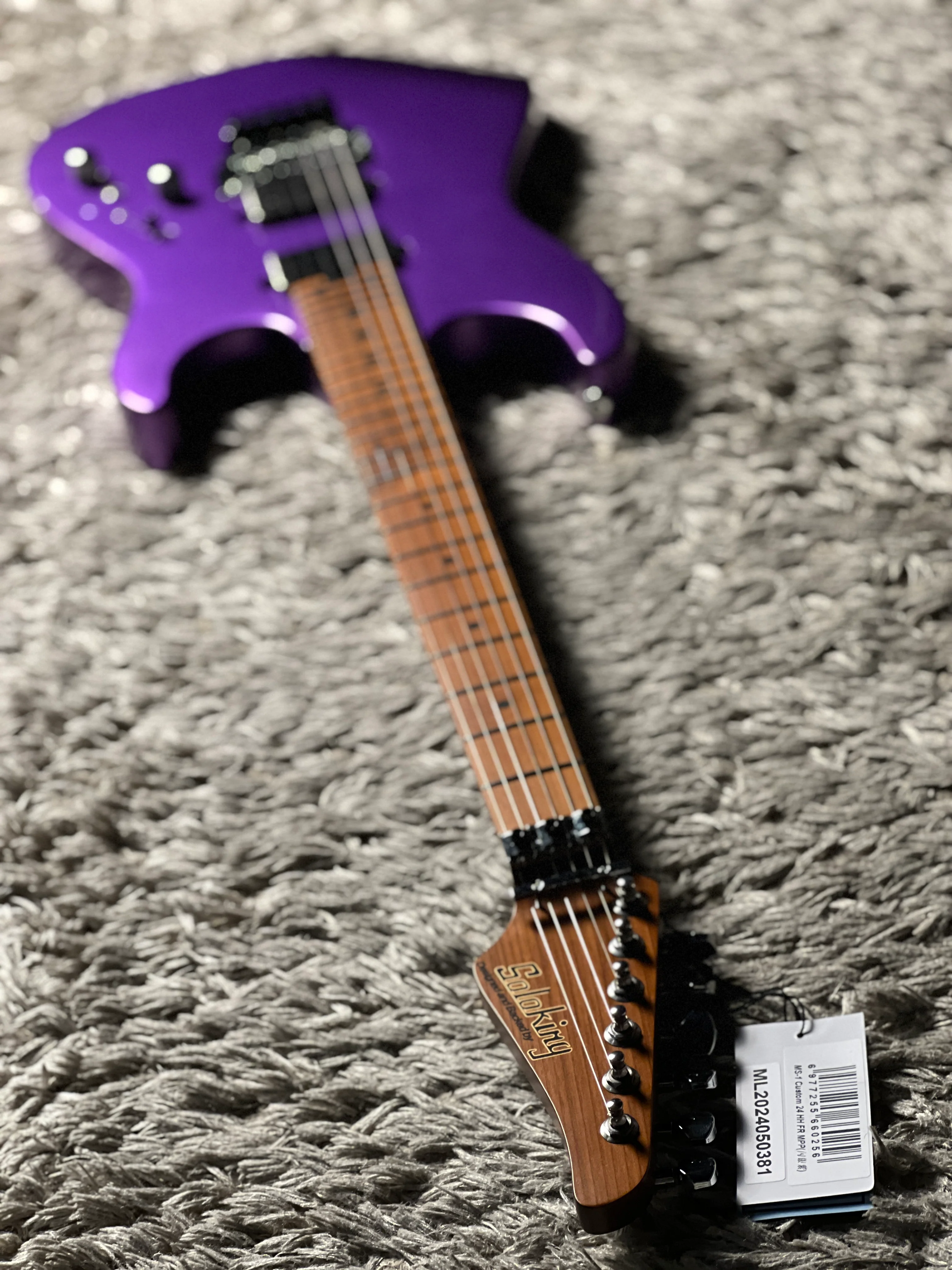 Soloking MS-1 Custom 24 HH FR Flat Top in Deep Purple Nafiri Special Run - Image 6