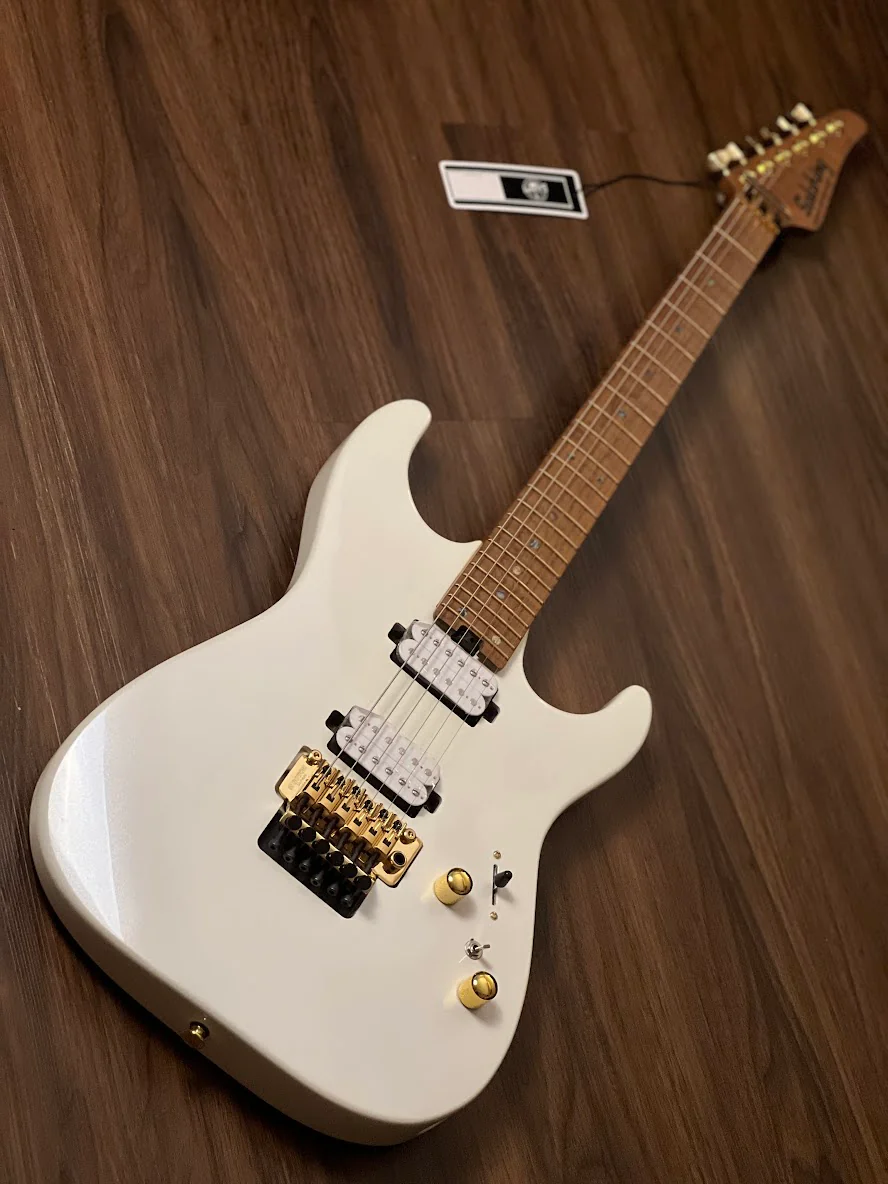 Soloking MS-1 Custom 24 HH FR FMN Elite in Pearl White - Image 3