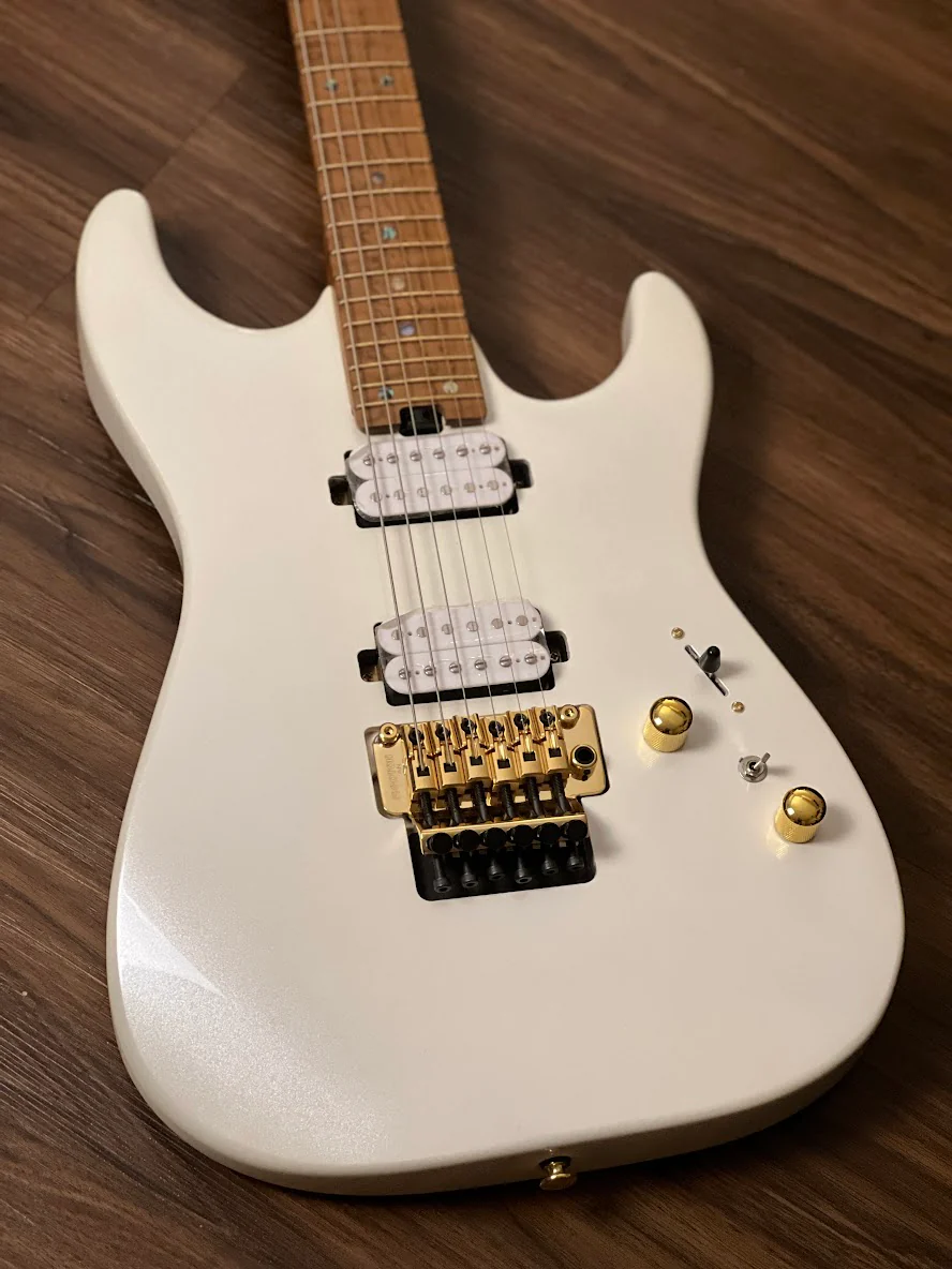 Soloking MS-1 Custom 24 HH FR FMN Elite in Pearl White - Image 4