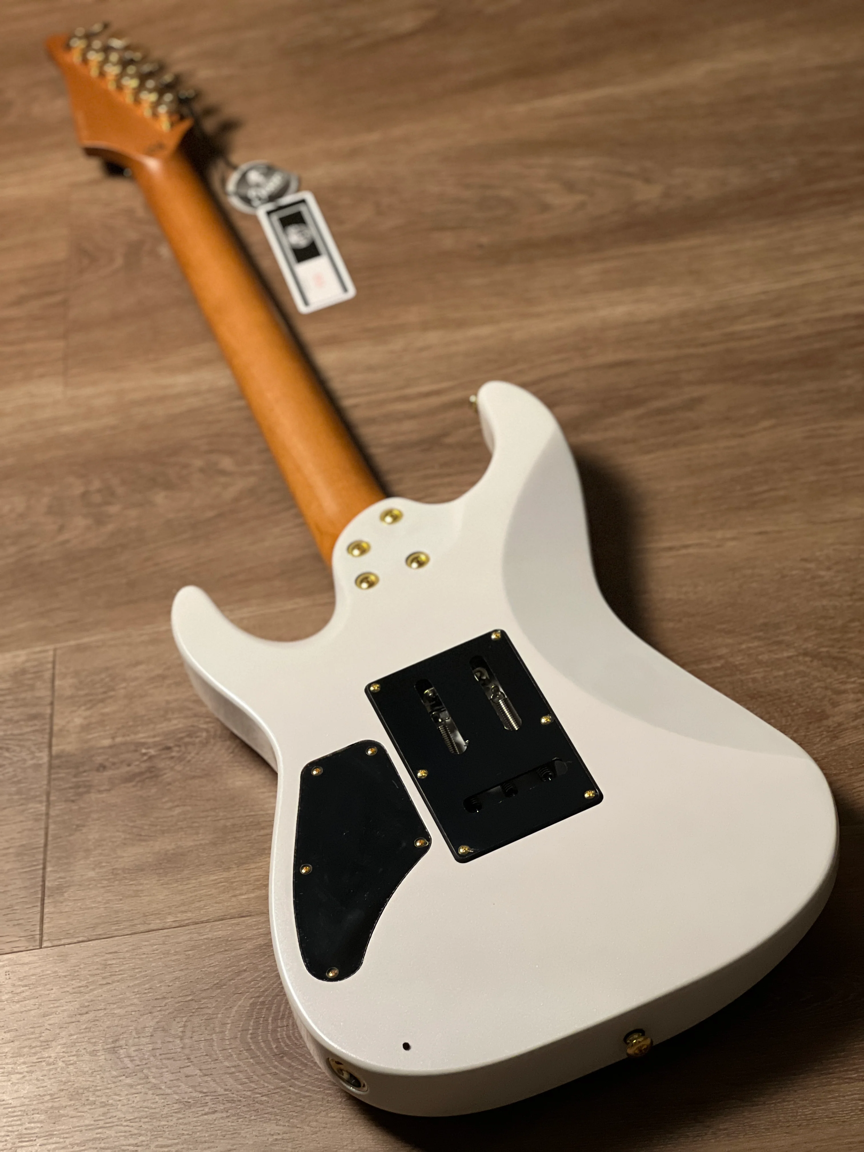 Soloking MS-1 Custom 24 HH FR Flat Top in Pearl White with Gold Hardware Nafiri Special Run - Image 4