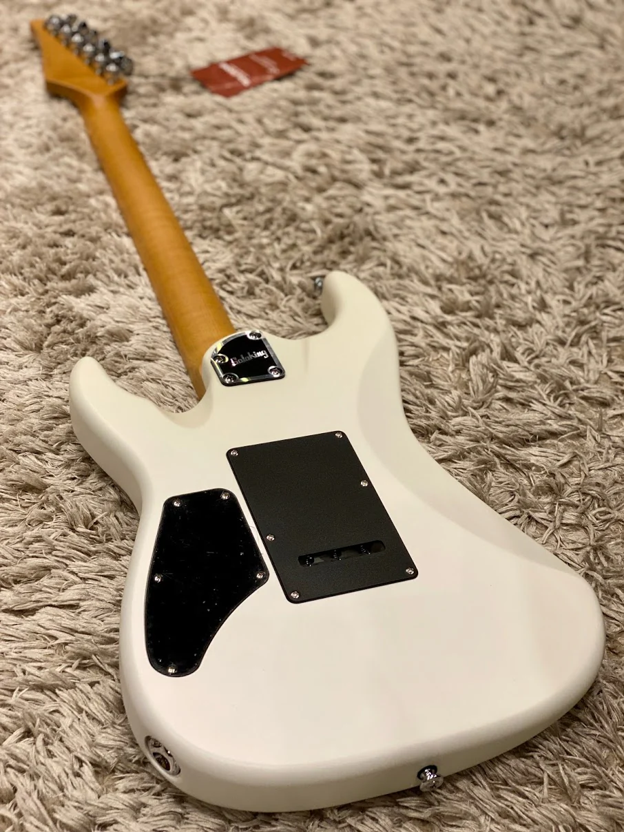 Soloking MS-1 Custom 24 HH in Satin White Matte with Roasted Maple Neck and Alder Body - Image 3