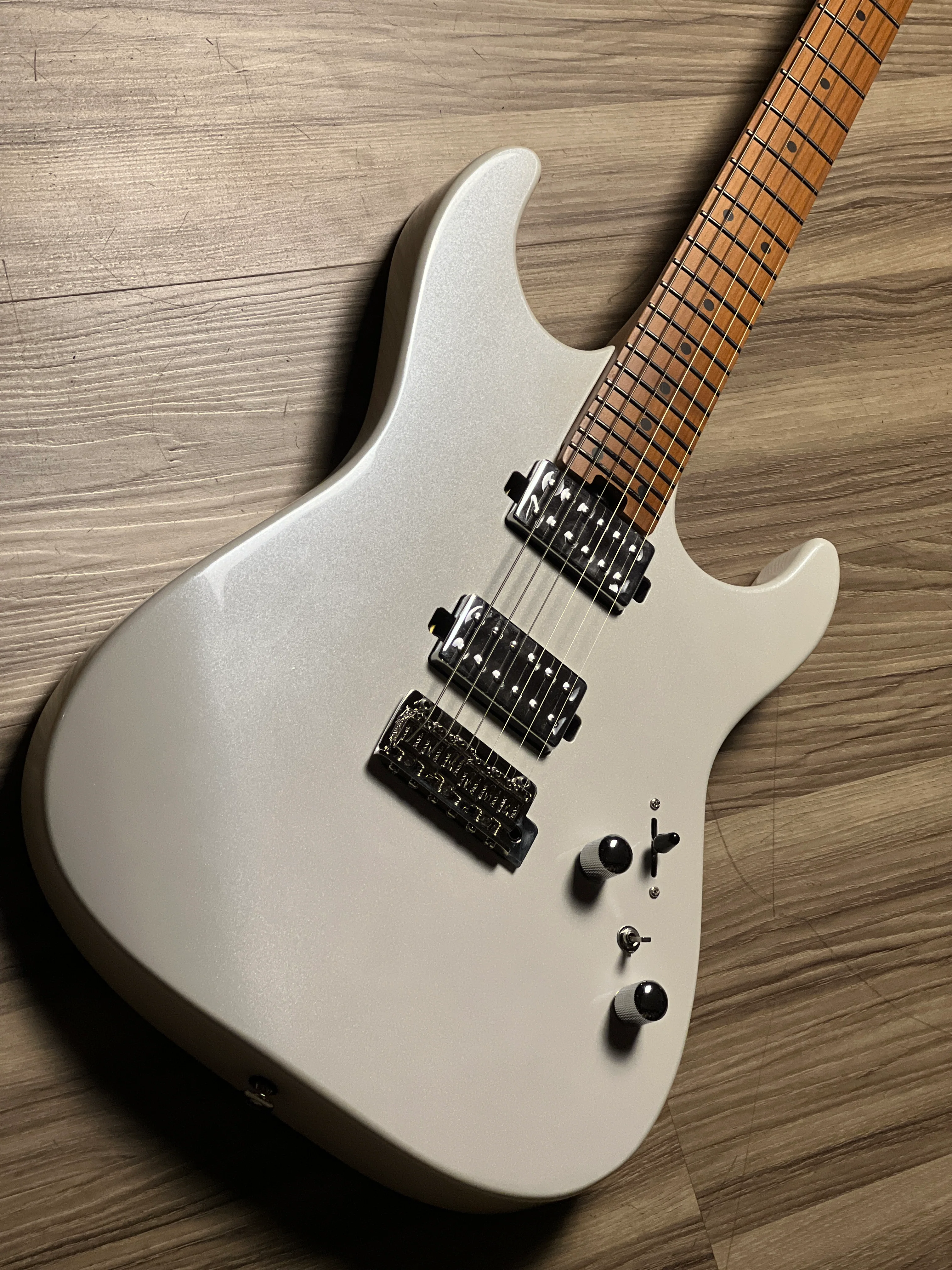 Soloking MS-1 Custom 24 HH MKII in Pearl White Metallic - Image 3