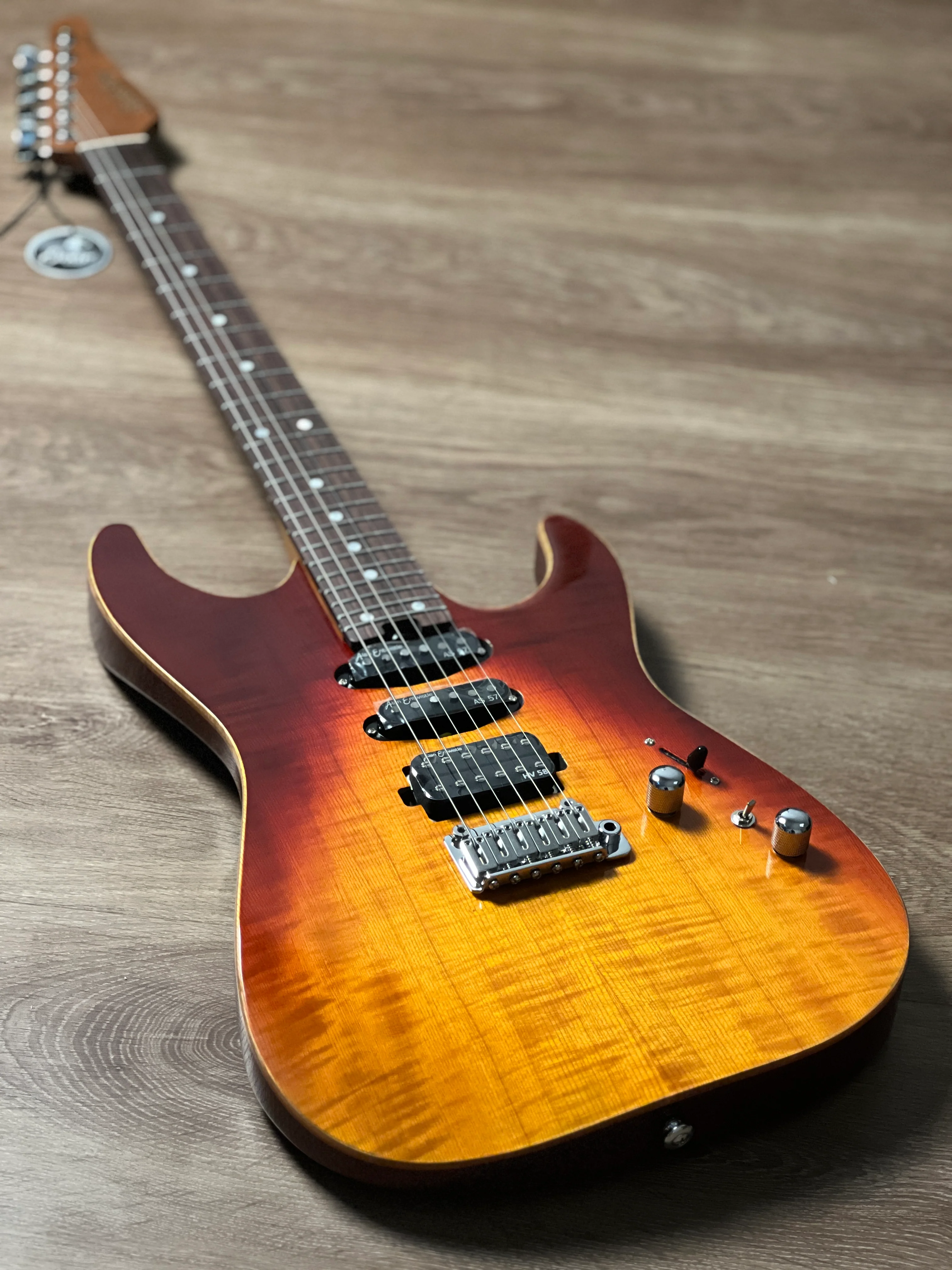 Soloking MS-1 Custom 24 HSS Flat Top in Fire Wakesurf with Rosewood FB JESCAR