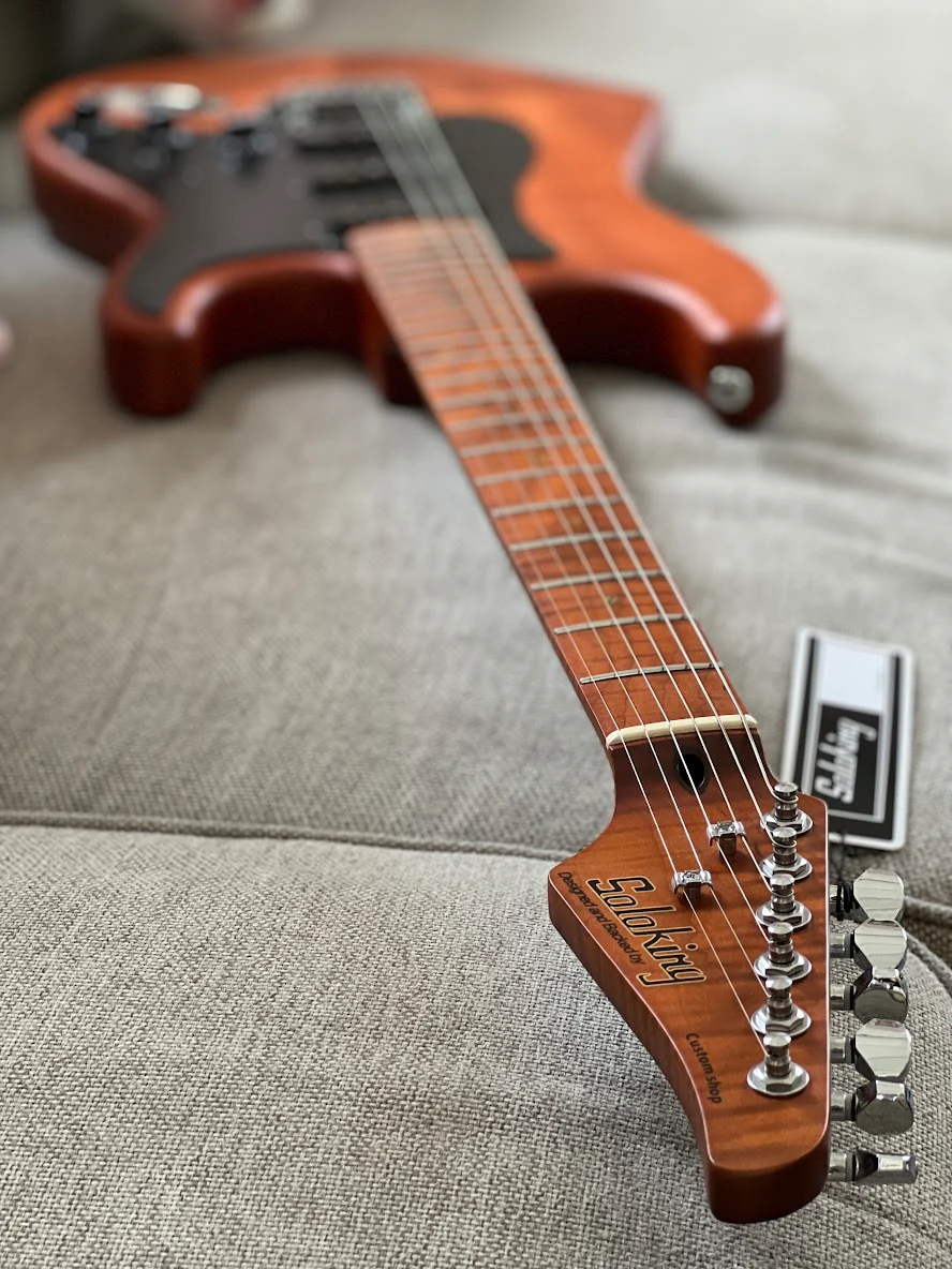 Soloking MS-1 FM Artisan SSS with Roasted Flame Neck in Caramel Nafiri Special Run - Image 5