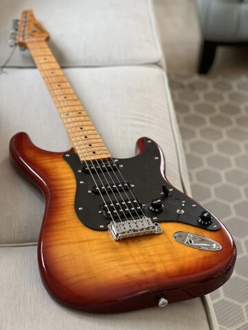 Soloking MS-1 FM Artisan with Flame Maple Neck in Honeyburst Nafiri Special Run JESCAR - Image 2