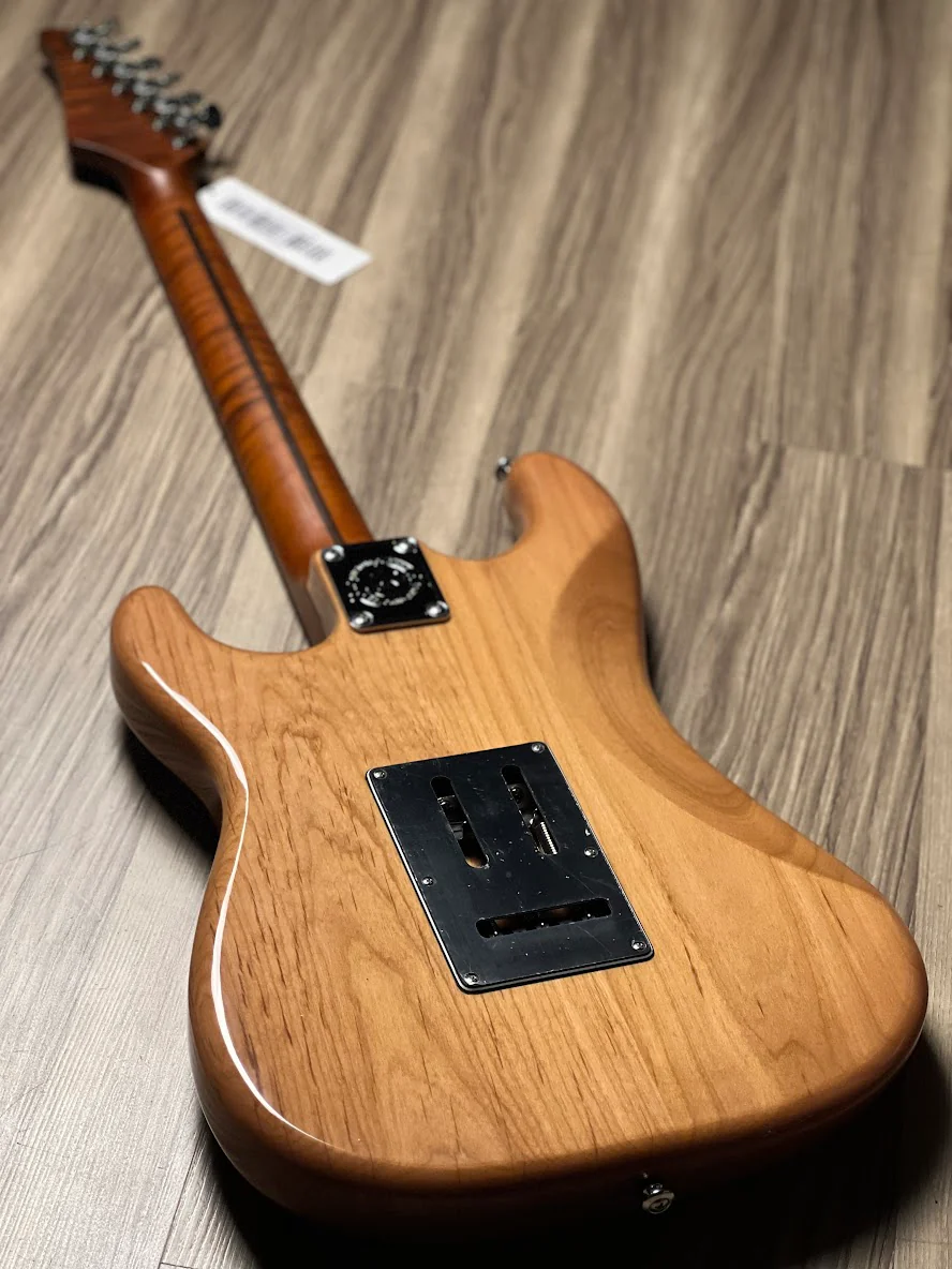 Soloking MS-1 Thinline Artisan FMN with Roasted Flame Neck in Natural Mocha Nafiri Special Run JESCAR - Image 4