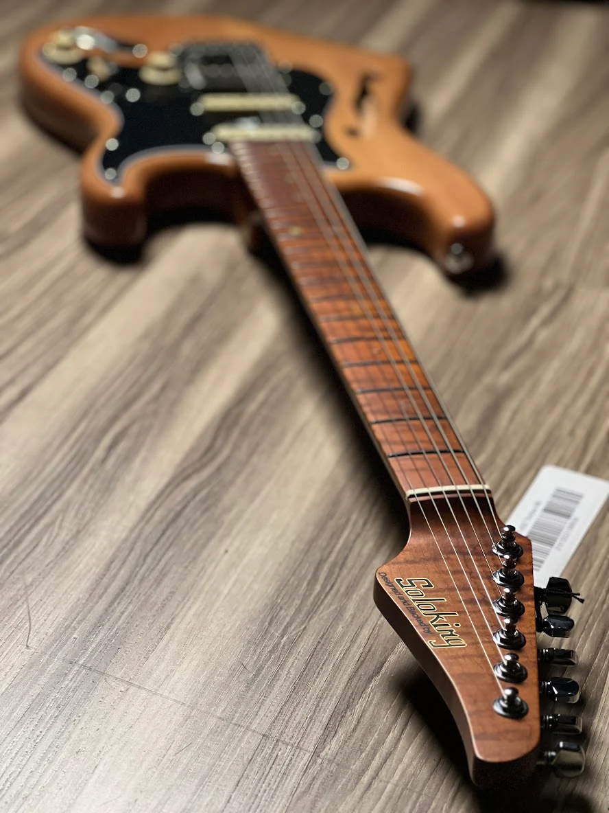 Soloking MS-1 Thinline Artisan FMN with Roasted Flame Neck in Natural Mocha Nafiri Special Run JESCAR - Image 5