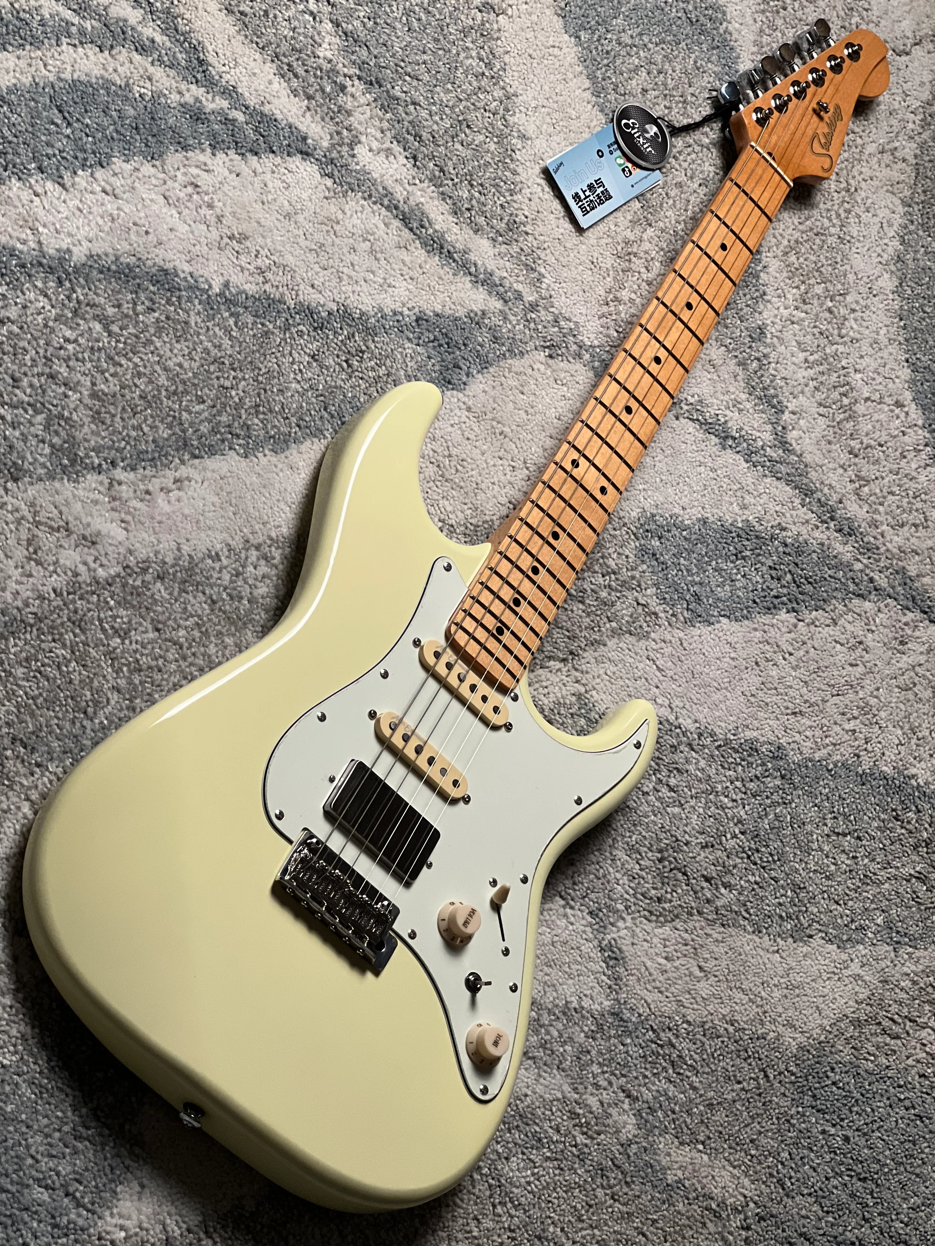 Soloking MS-1 Tribute in Vintage White - Image 3