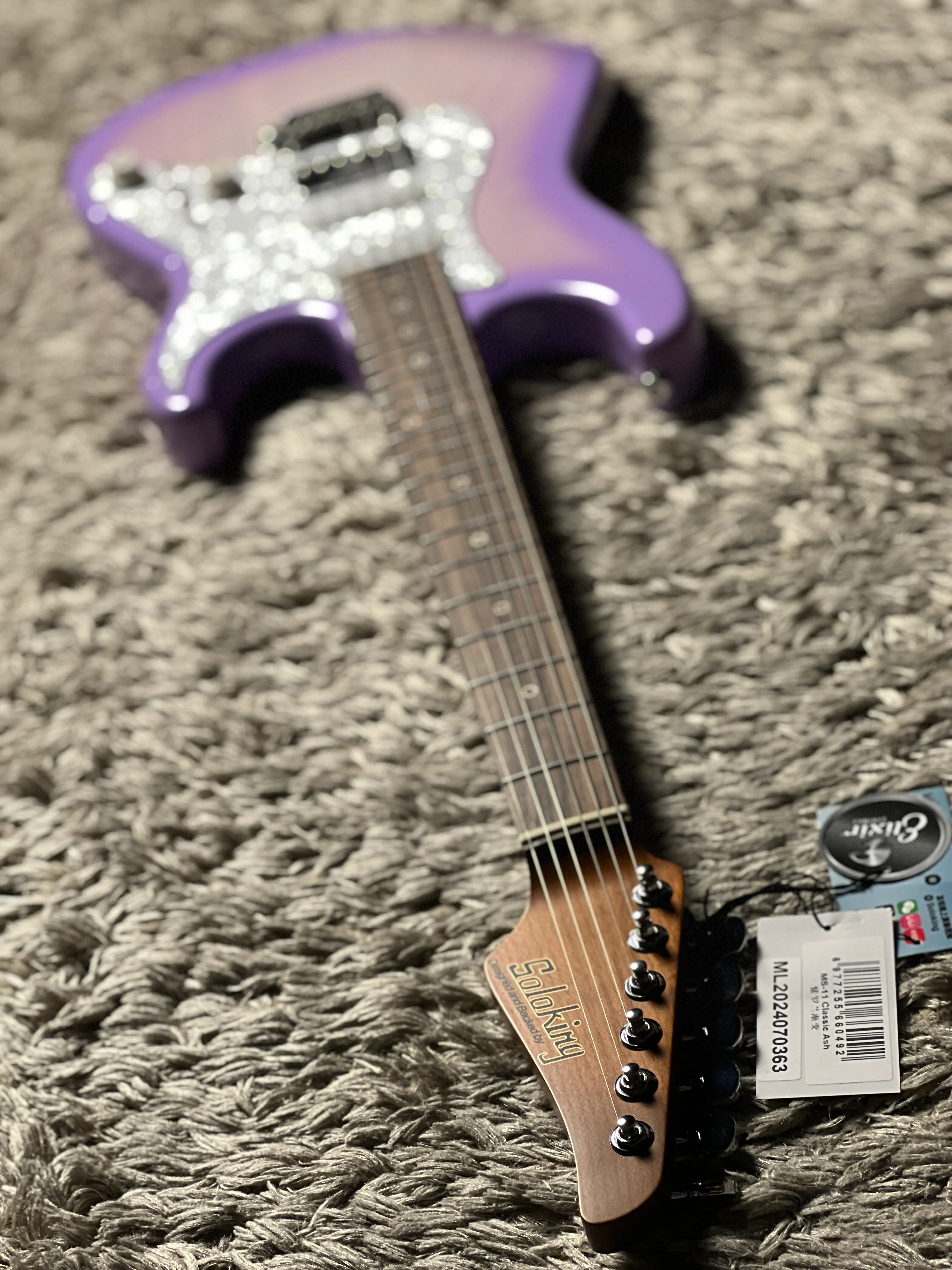 Soloking MS-11 Classic Ash in Lavender Purple Burst Nafiri Special Run - Image 6