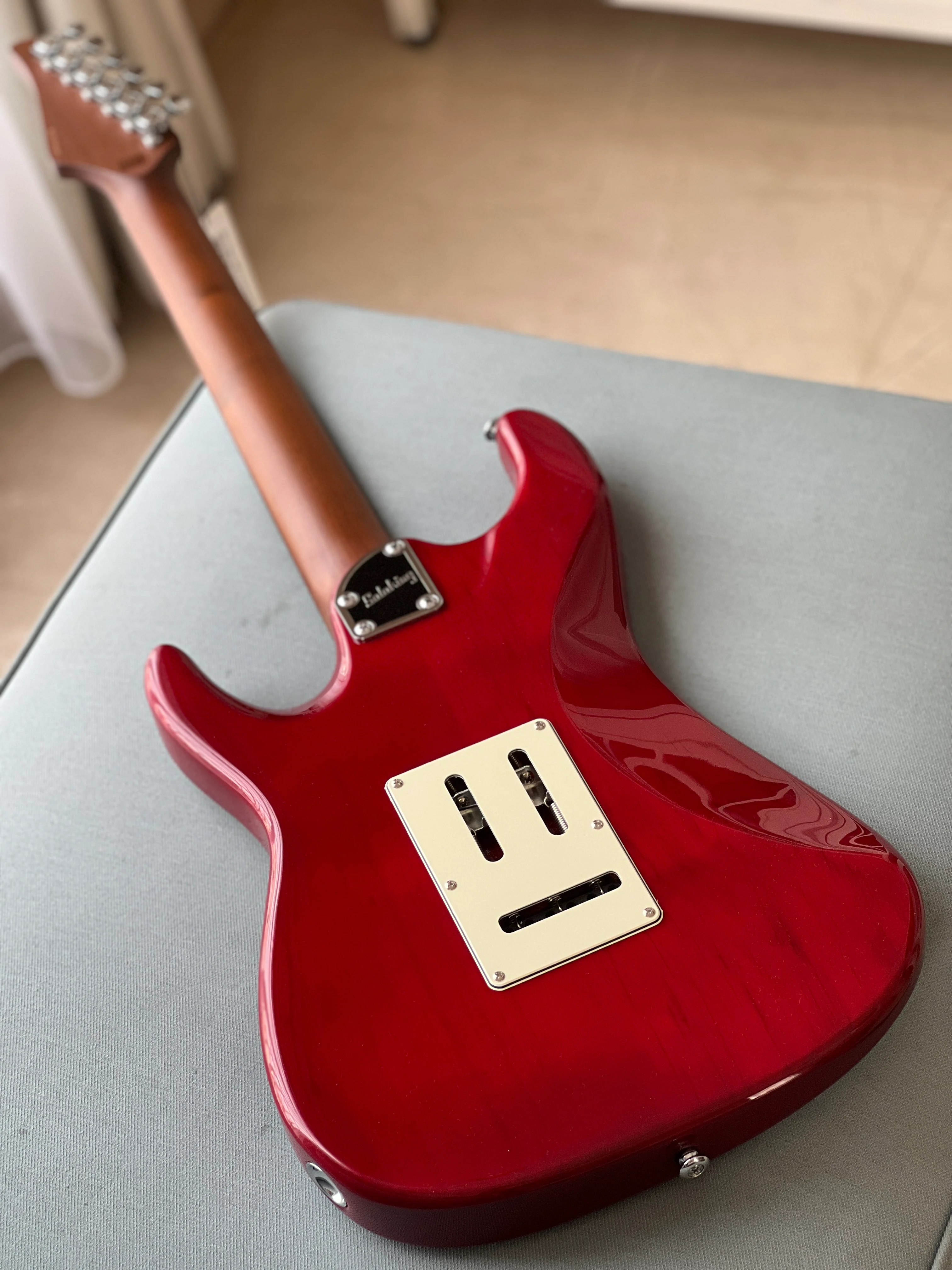 Soloking MS-11 Classic MKII in Transparent Red with Rosewood FB and 5A Flame Top Nafiri Special Run - Image 4