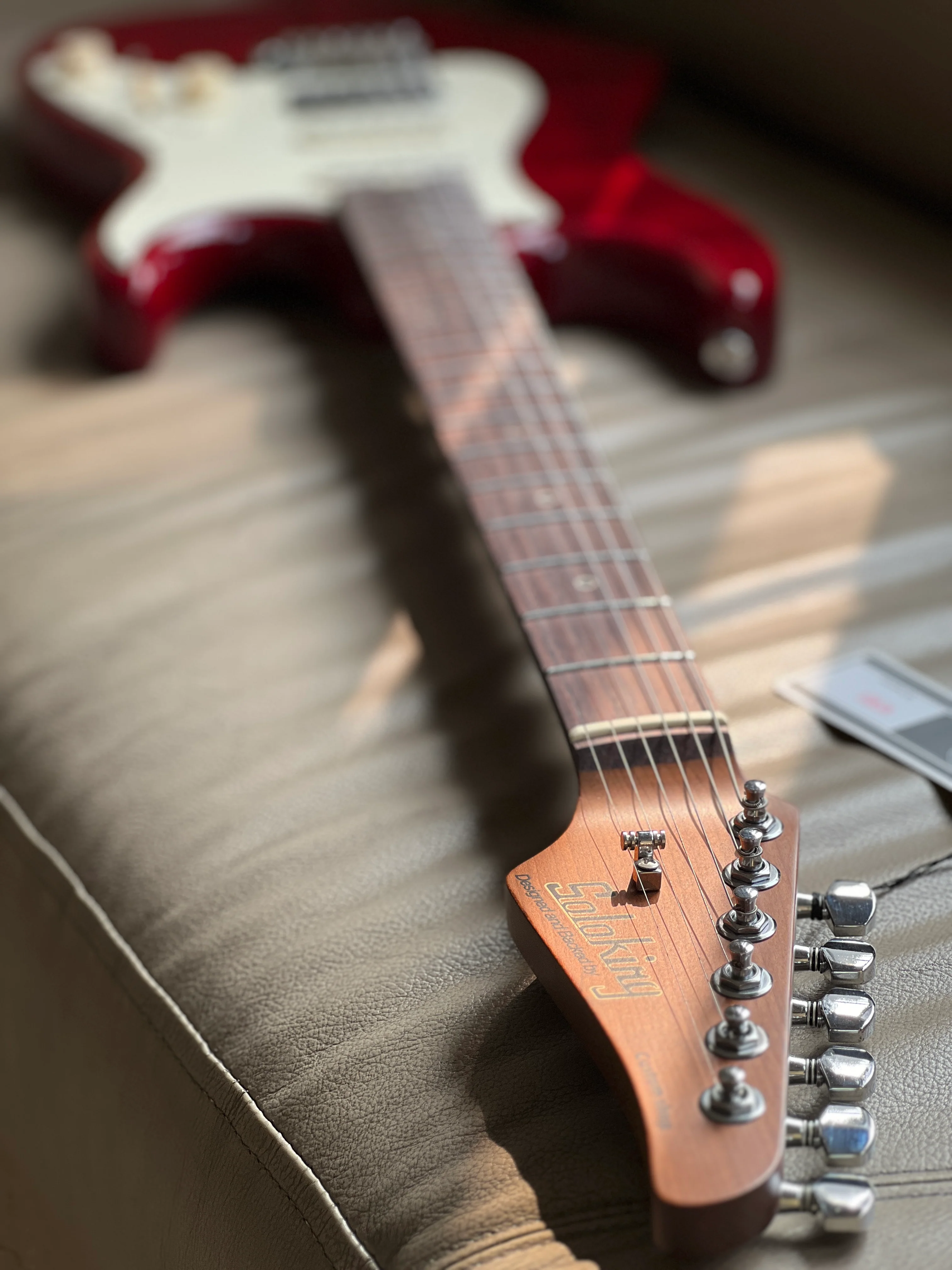 Soloking MS-11 Classic MKII in Transparent Red with Rosewood FB and 5A Flame Top Nafiri Special Run - Image 7