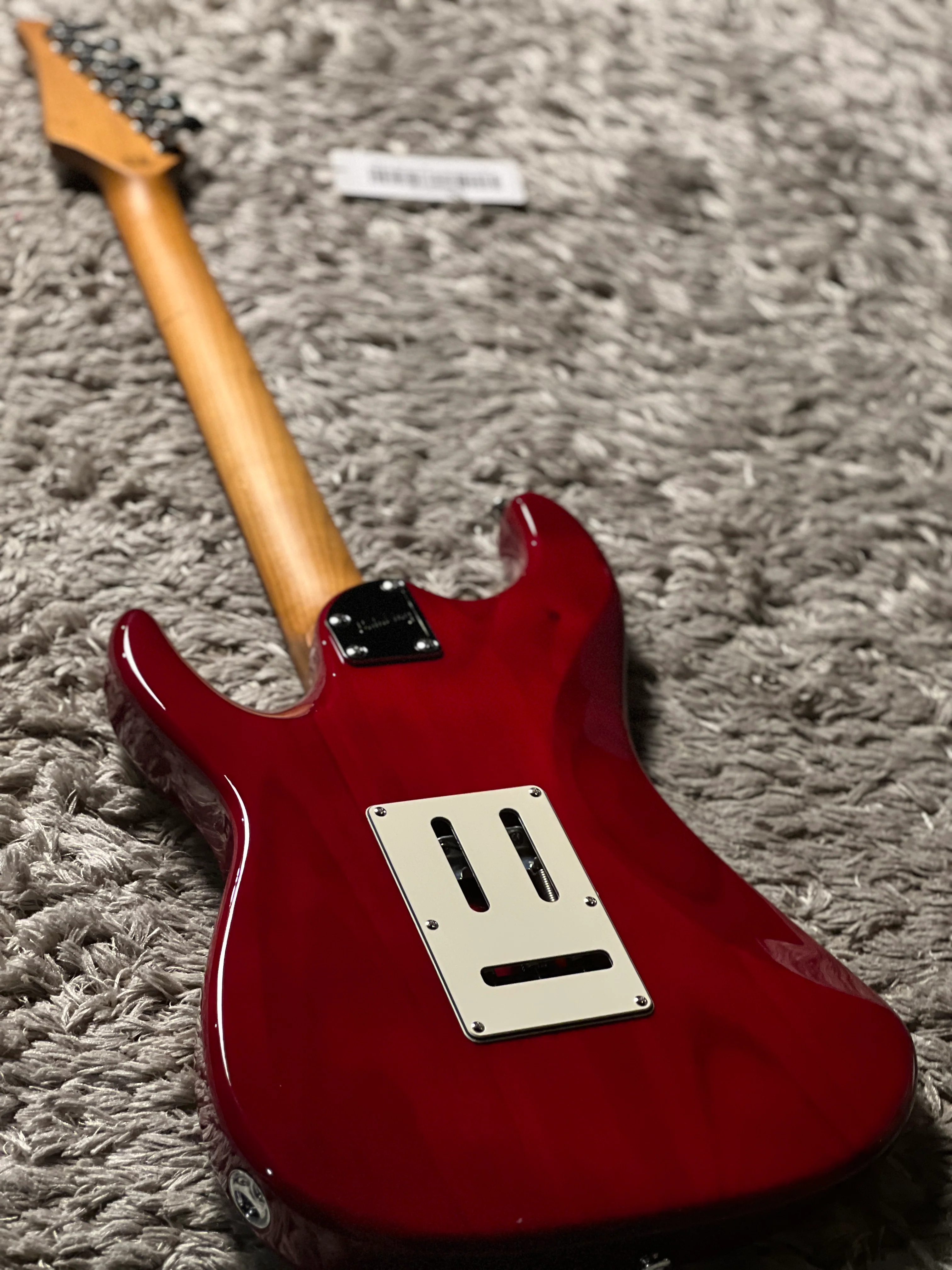 Soloking MS-11 Classic MKII in Transparent Red with Roasted Maple FB and 5A Flame Top Nafiri Special Run - Image 5