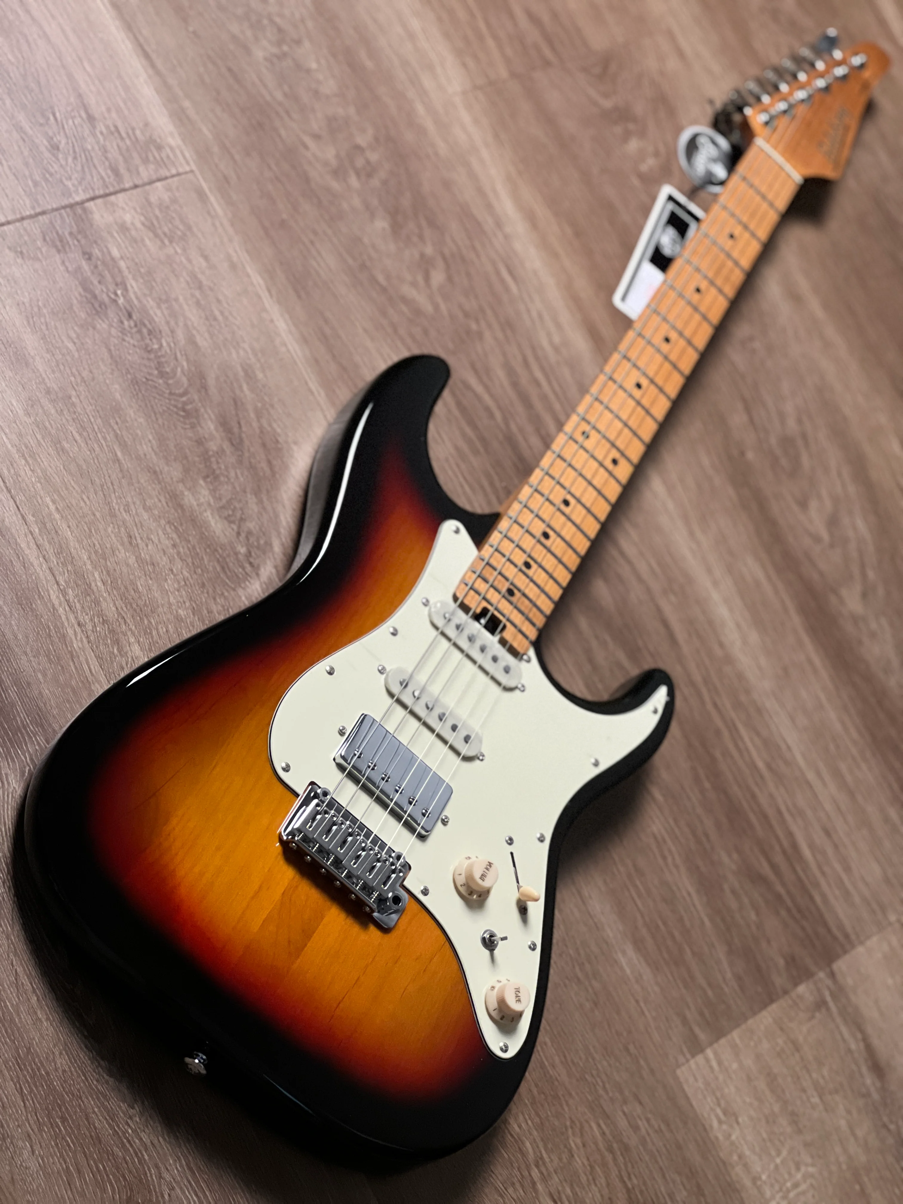 Soloking MS-11 Classic MKII with Roasted Maple FB in 3-Tone Sunburst - Image 3