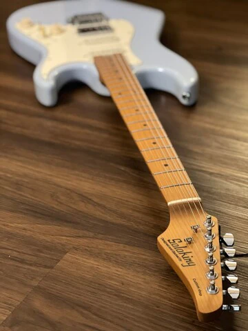 Soloking MS-11 Classic MKII with Roasted Maple FB in Sonic Blue - Image 6