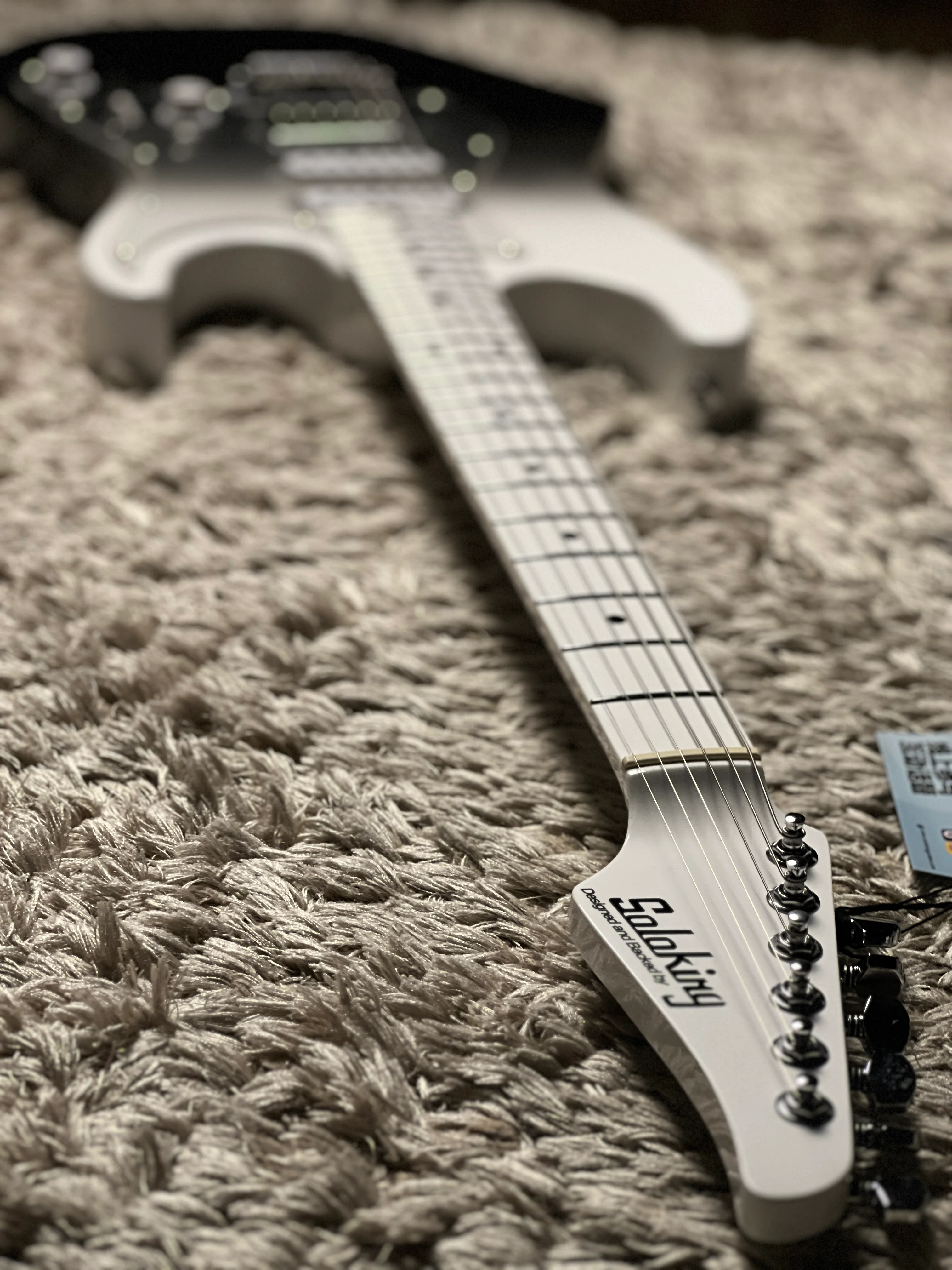 Soloking MS-2 Special in Black Smoke Fade with White Neck Limited Edition - Image 6