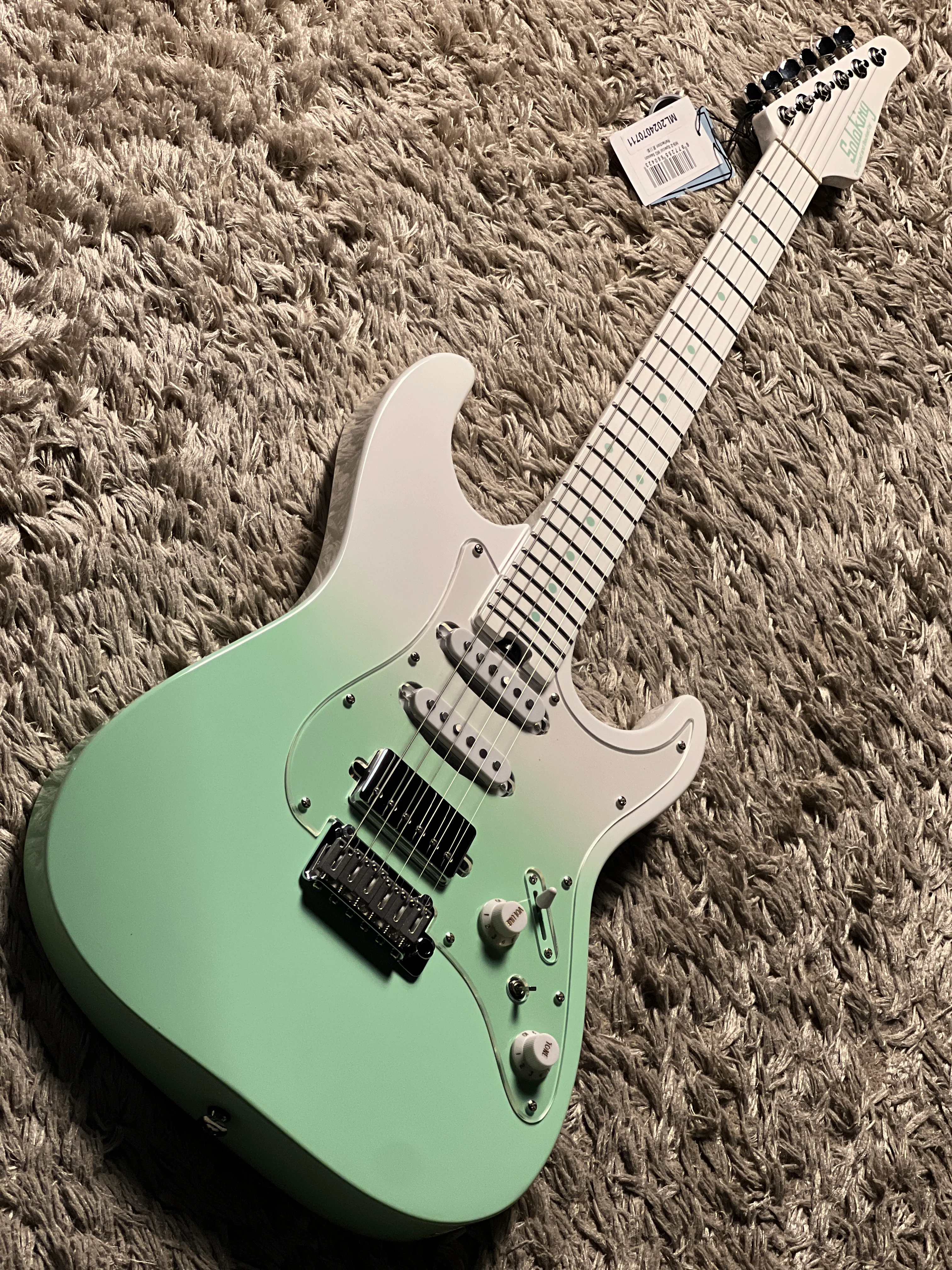 Soloking MS-2 Special in Light Green Fade with White Neck Summer Season Limited Edition - Image 3