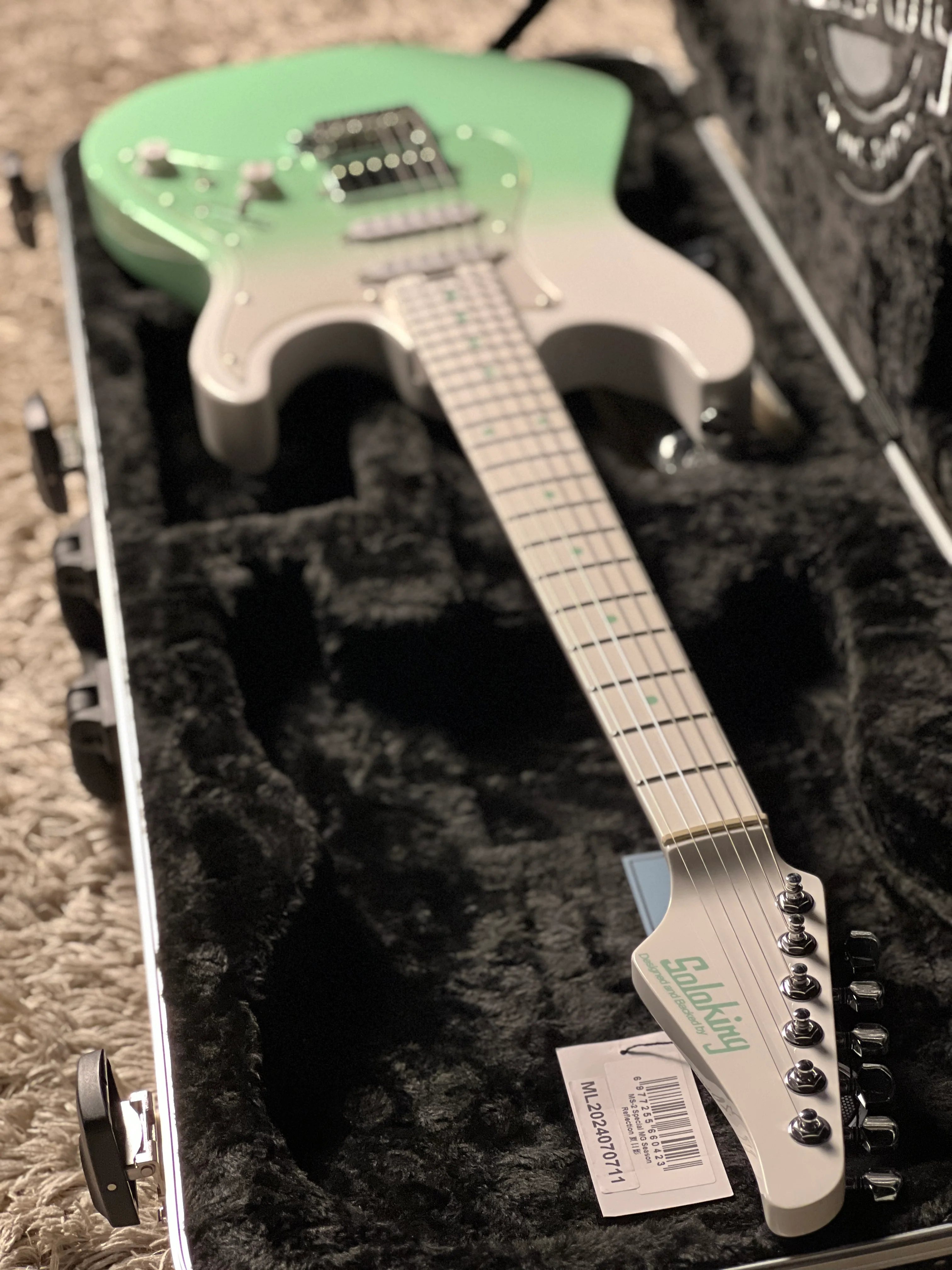 Soloking MS-2 Special in Light Green Fade with White Neck Summer Season Limited Edition - Image 4