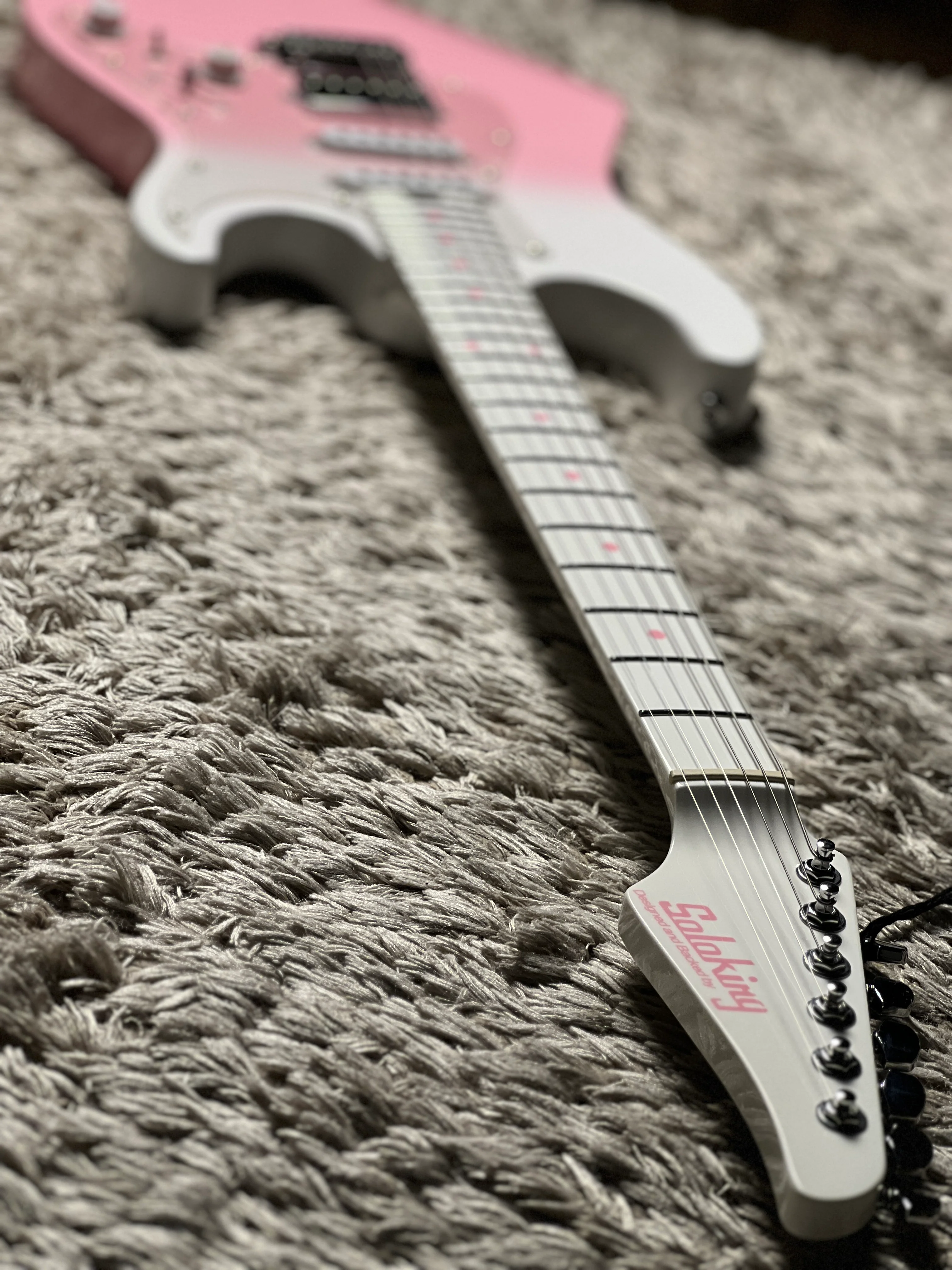 Soloking MS-2 Special in Sakura Fade with White Neck Spring Season Limited Edition - Image 6