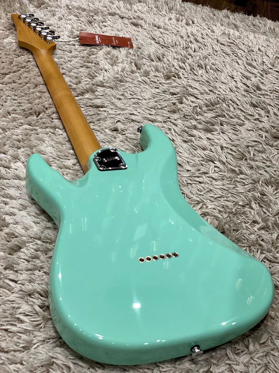 Soloking MS-H Classic Tom Delonge Style Tribute in Surf Green with roasted neck - Image 3