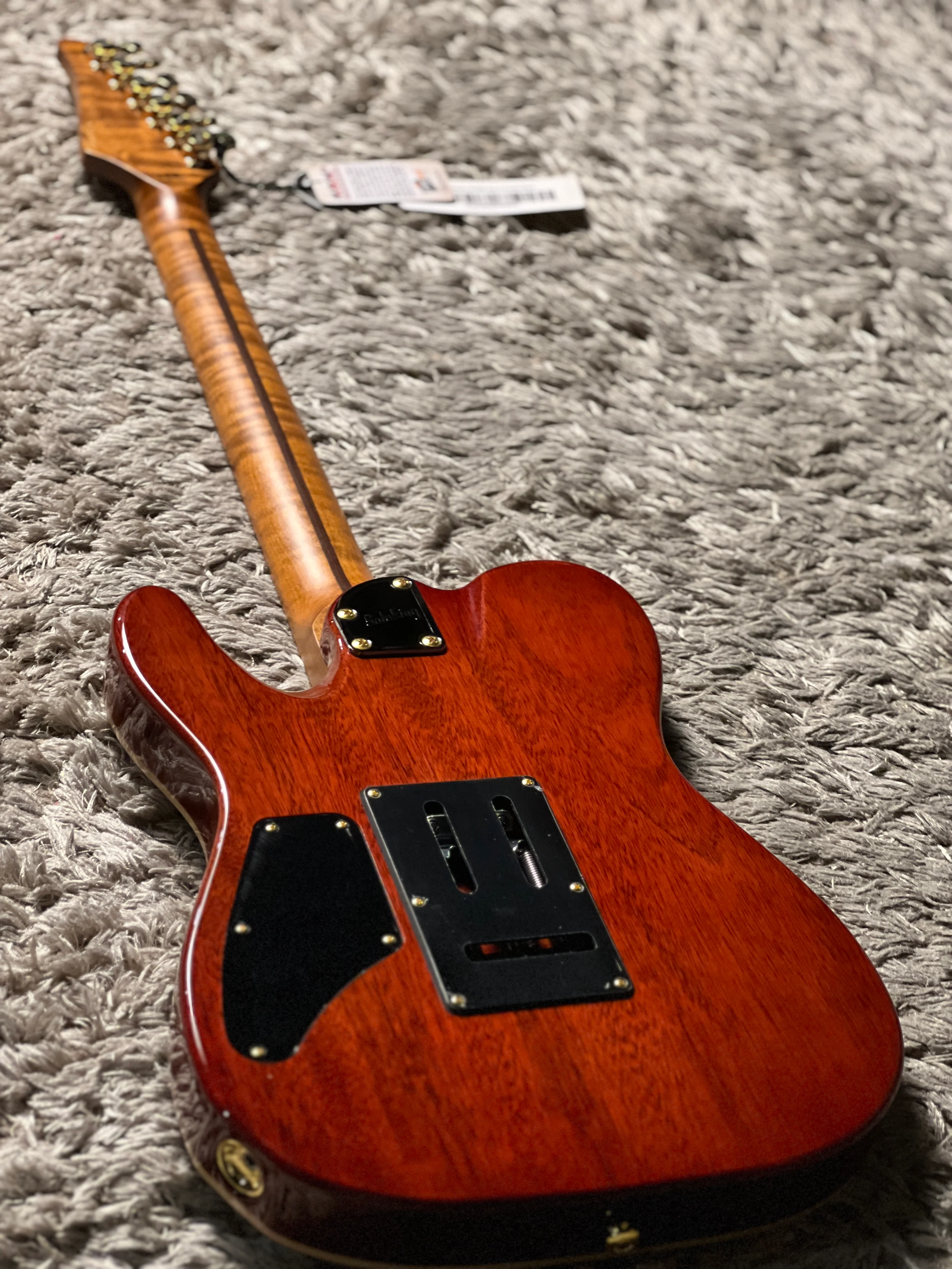 Soloking MT-1 Custom 22 FMN with Roasted Flame Maple Neck in Feather Burst - Image 5