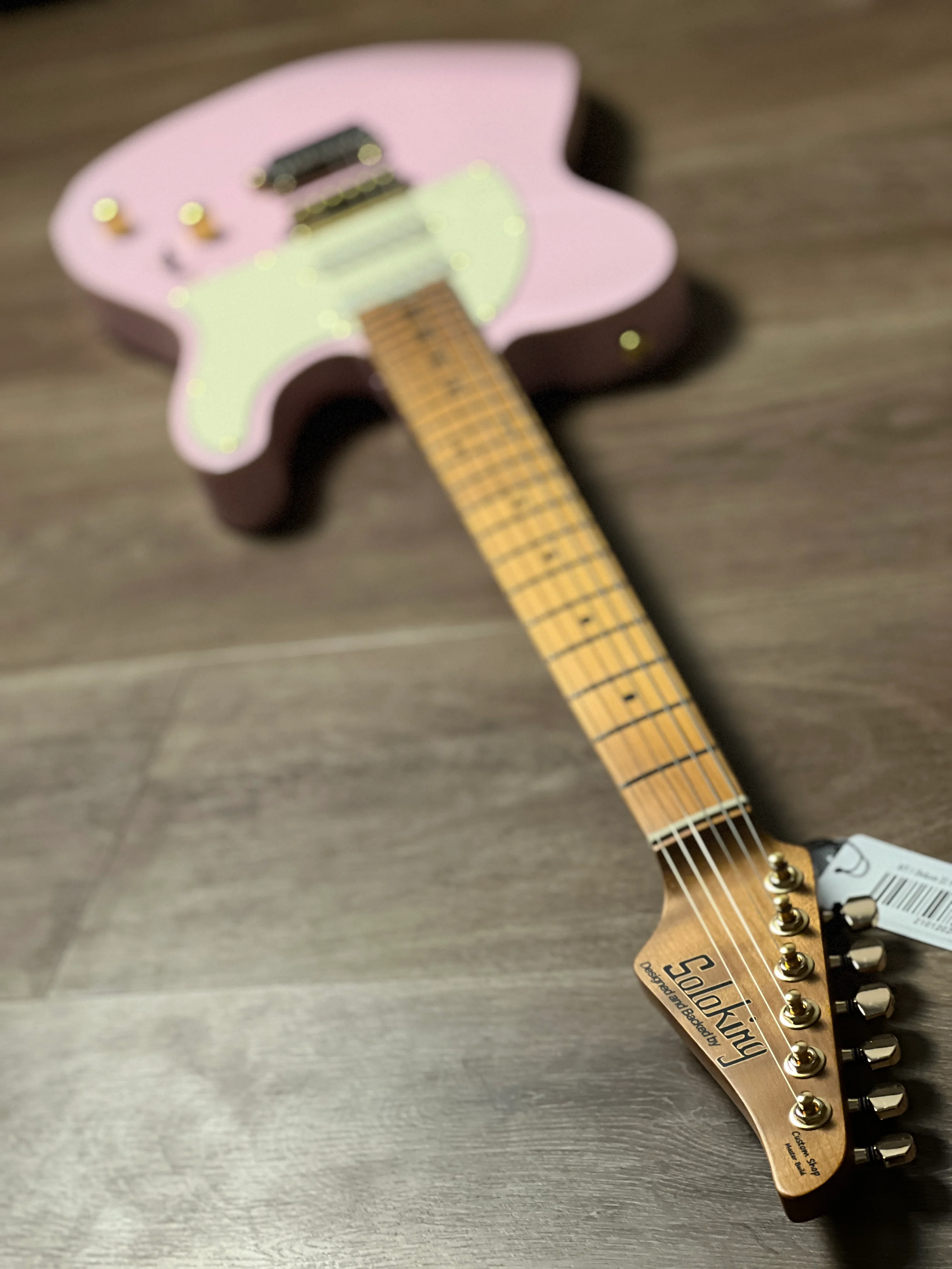 Soloking MT-1 Deluxe 22 HSS in Shell Pink with Gold Hardware Nafiri Special Run JESCAR - Image 6
