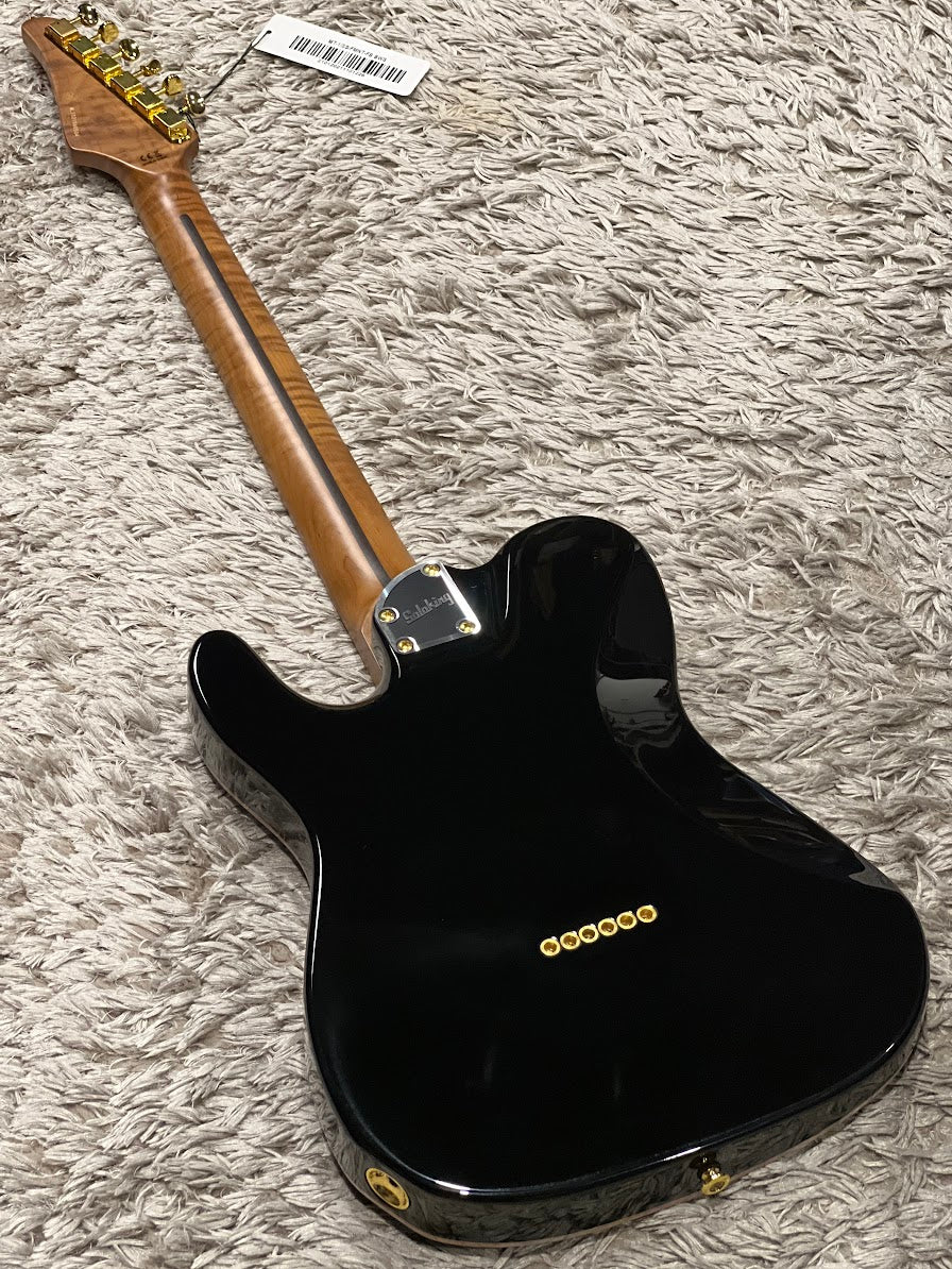 Soloking MT-1 FM 22 Deluxe Hotrail with One Piece Roasted Flame Neck in Brown Sunburst - Image 4