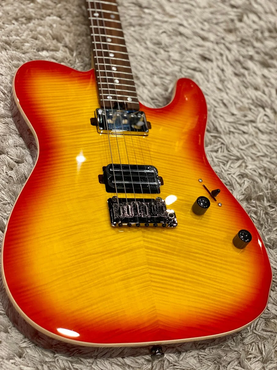 Soloking MT-1 FM 24 Deluxe in Cherry Burst - Image 2