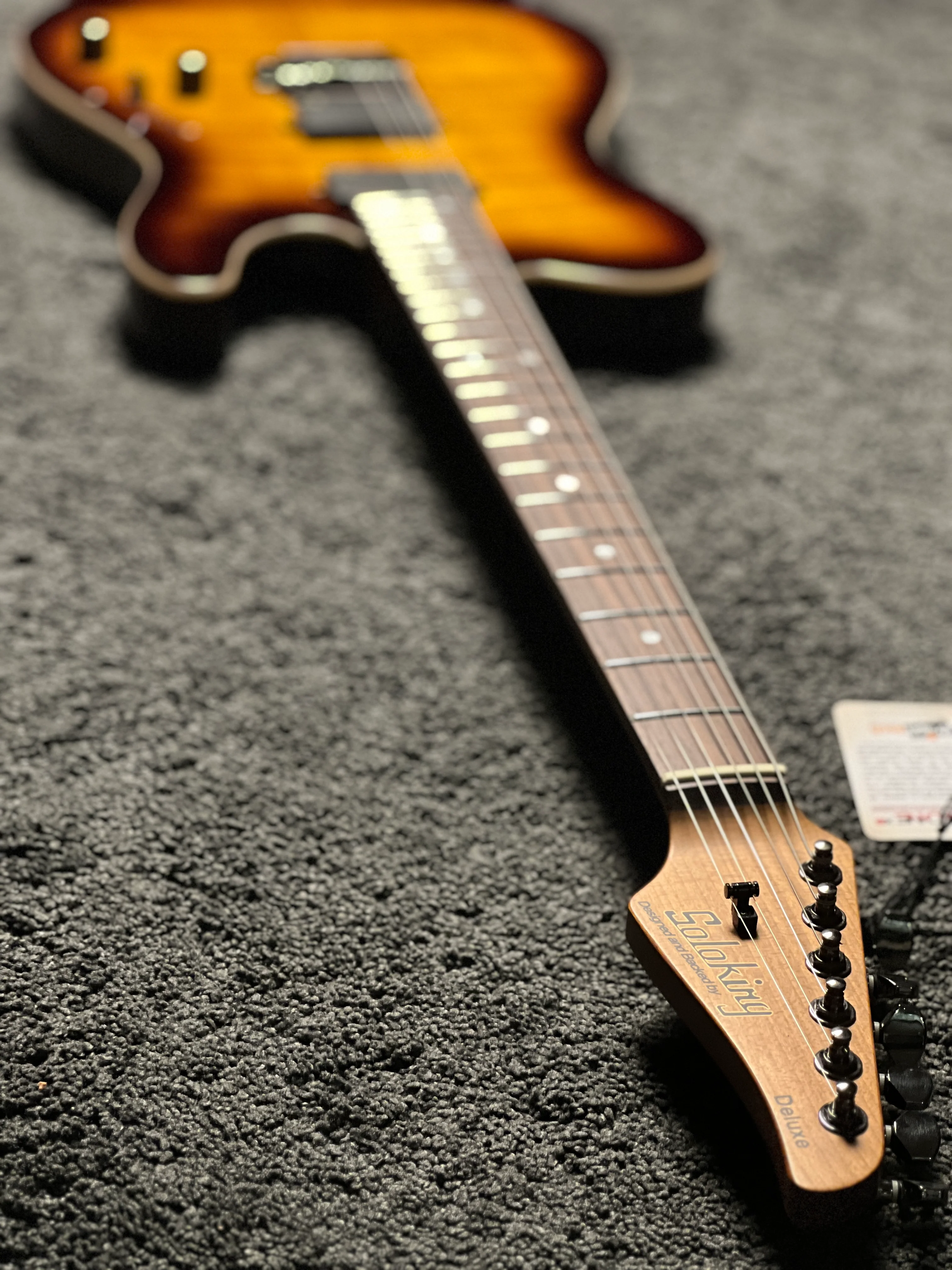 Soloking MT-1 FM 24 Deluxe MKII MOD with EMG 85/85 in Bengal Burst - Image 8