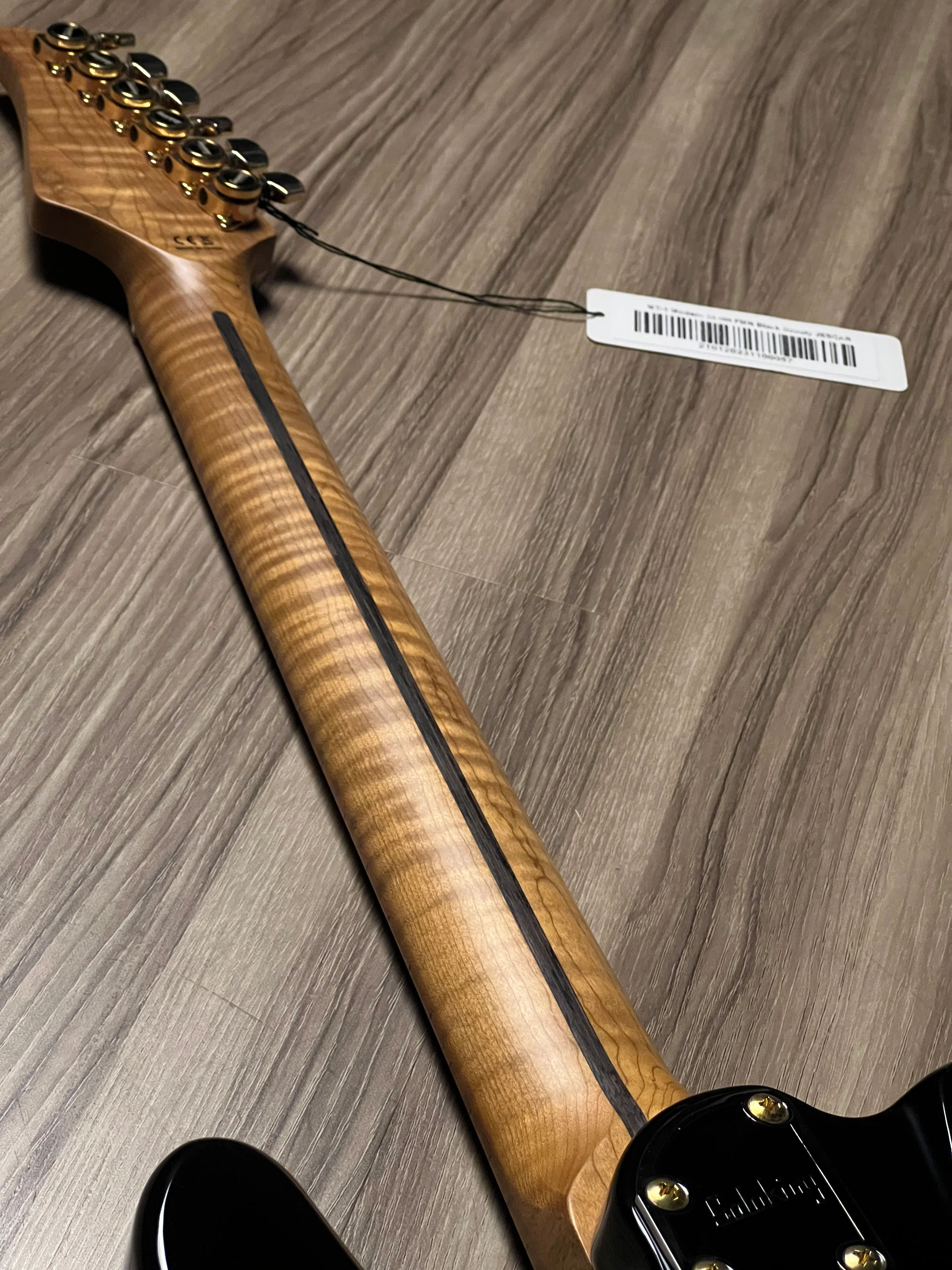 Soloking MT-1 Modern 24 HH FMN Roasted Flame Maple Neck in Black Beauty JESCAR - Image 6