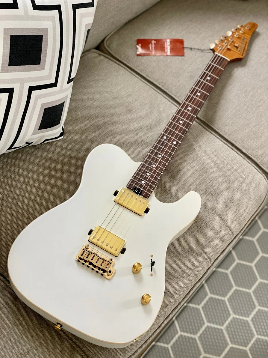 Soloking MT-1 Modern HH MKII in Pearl White Metallic with Gold Hardware - Image 2