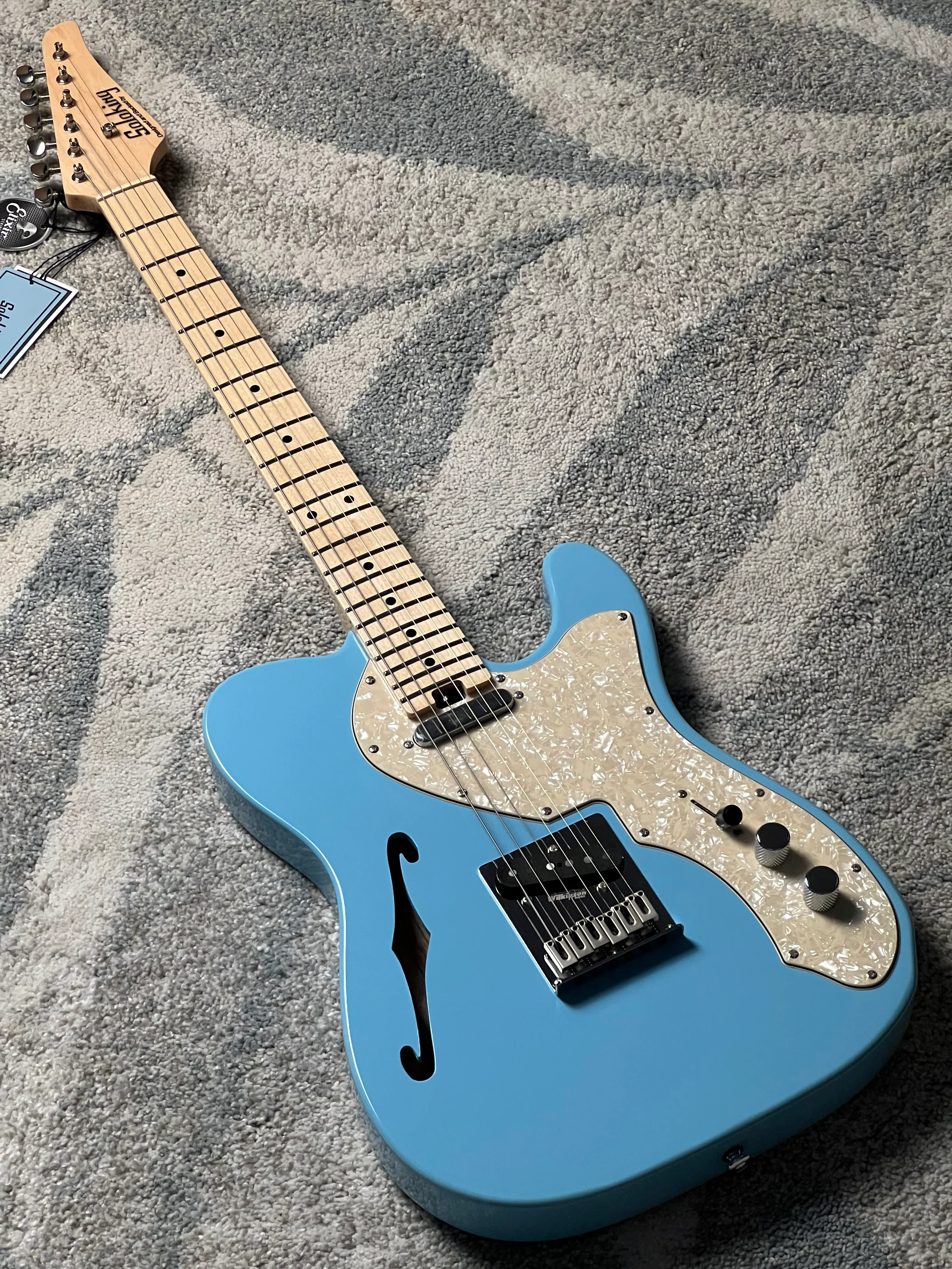 Soloking MT-1 Thinline in Sonic Blue - Image 2
