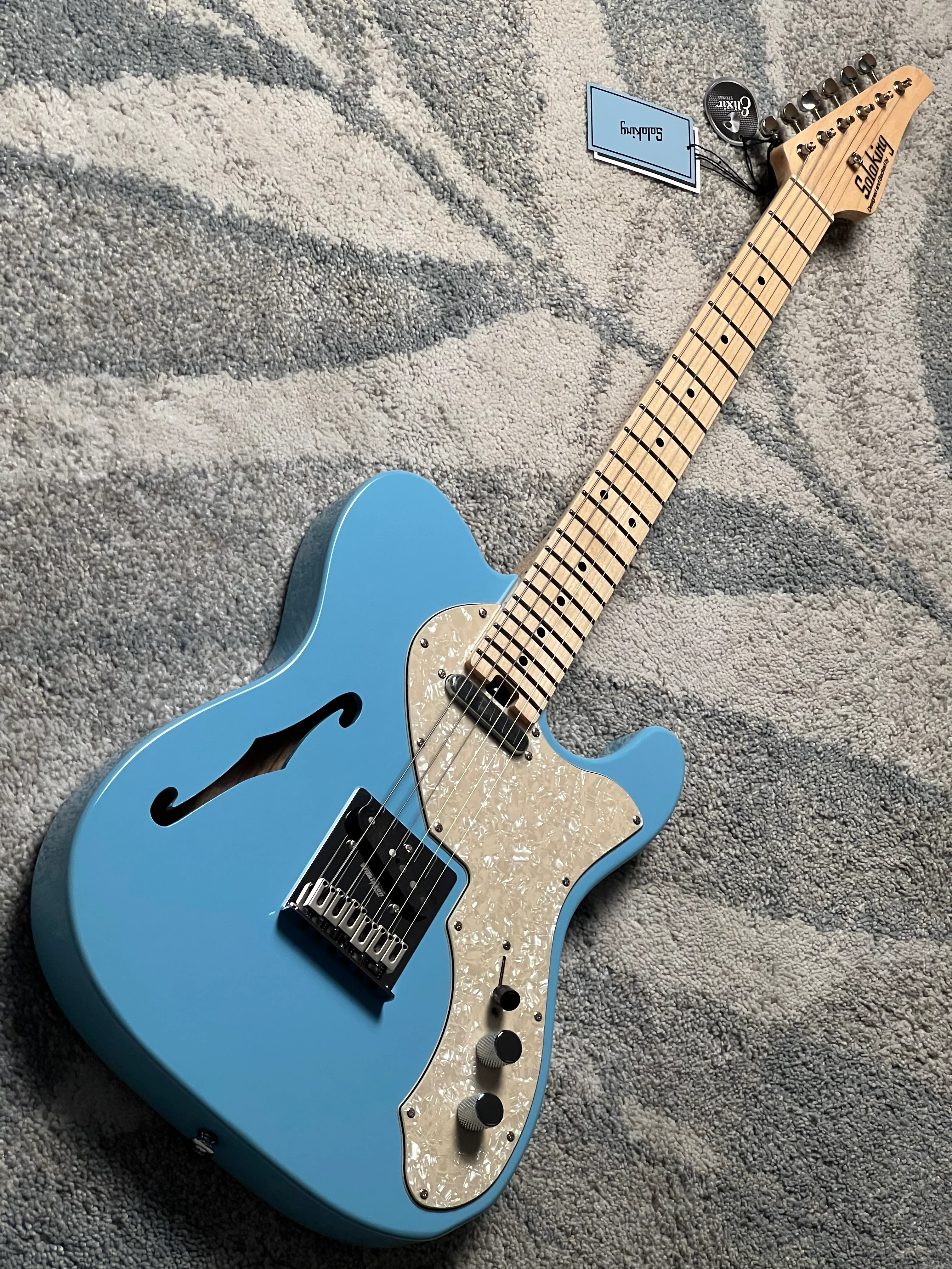 Soloking MT-1 Thinline in Sonic Blue - Image 3