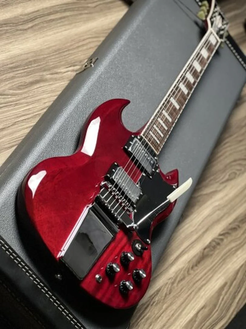 Soloking SG60 Vibrola in Transparent Red Cherry Nafiri Special Run Jescar - Image 2