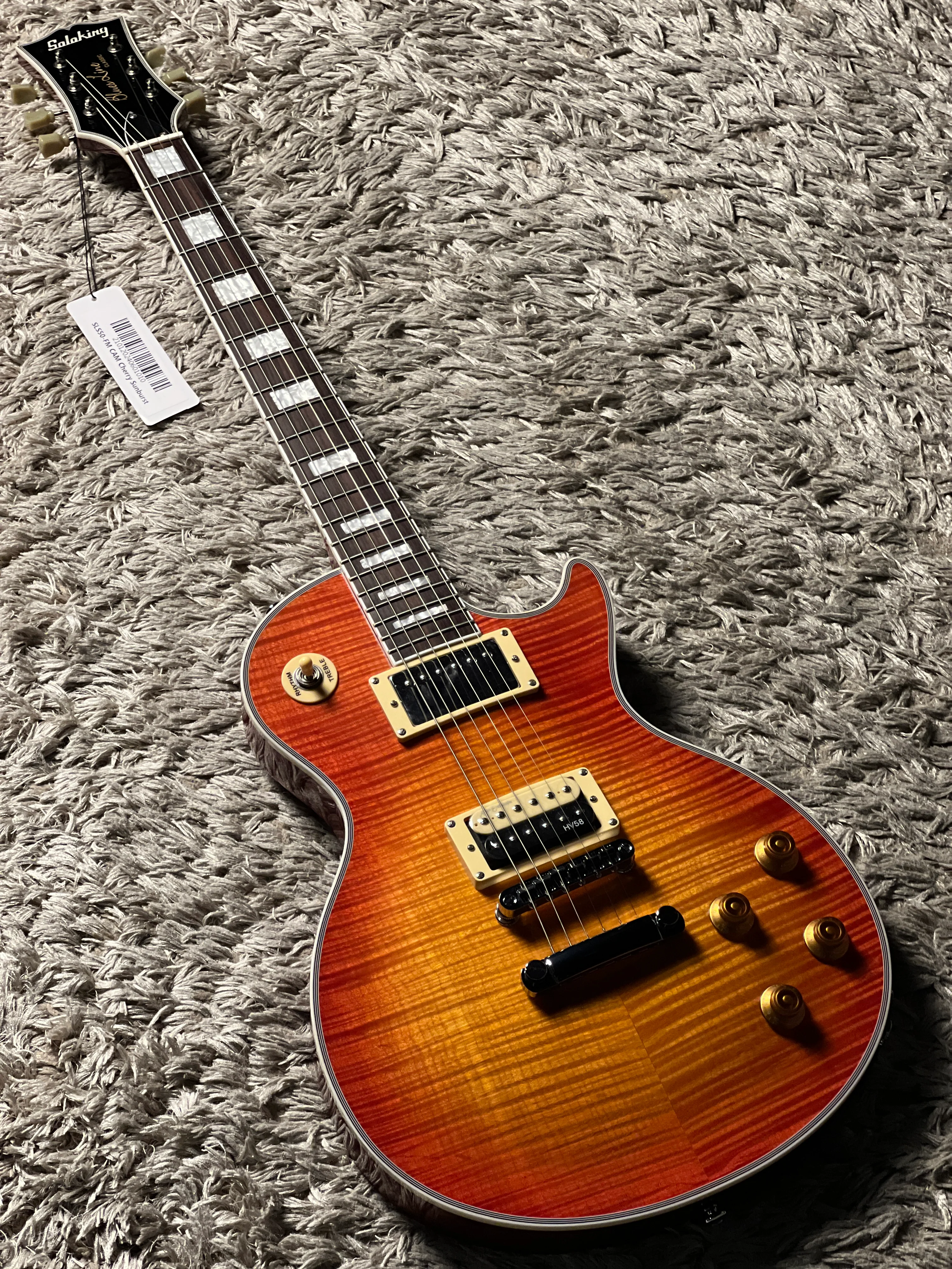 Soloking SLS50FM Deluxe with 5A Flame Top in Cherry Sunburst - Image 2