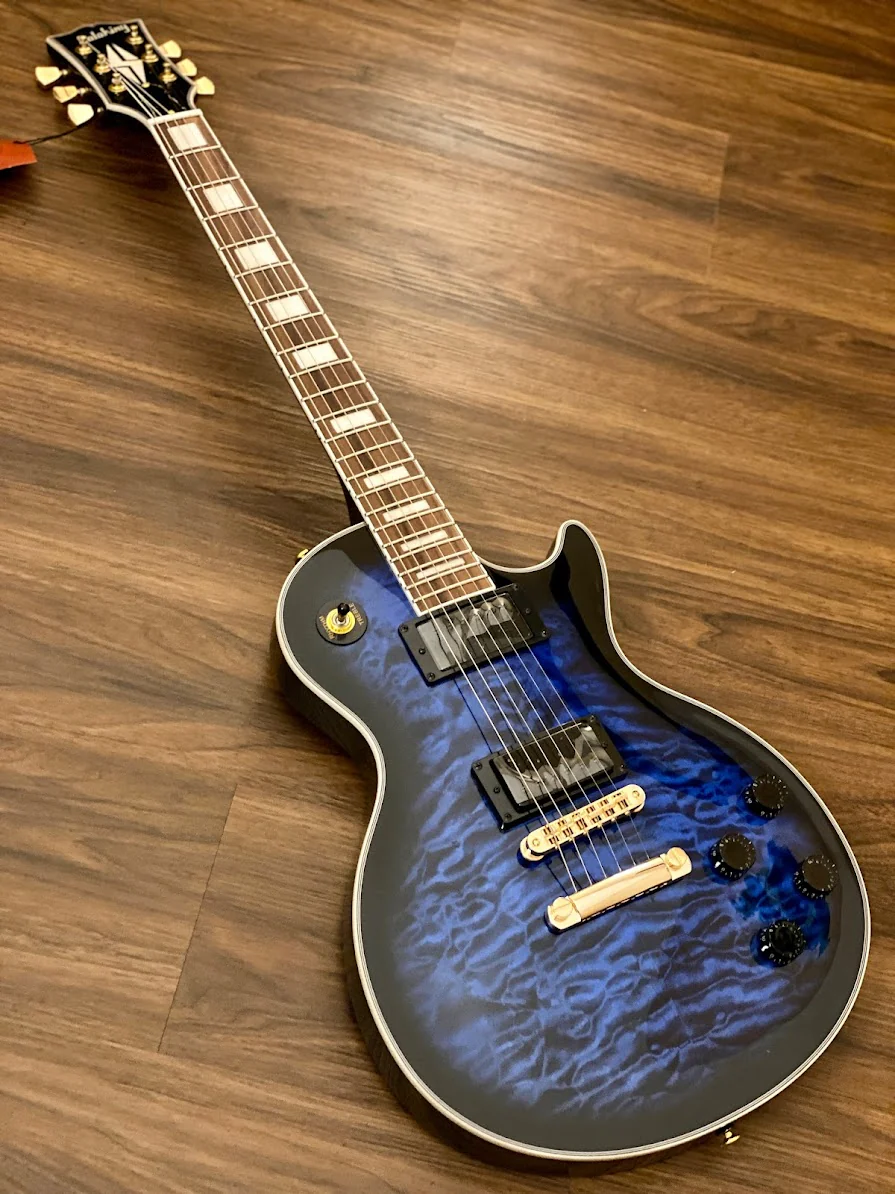 Soloking SLS60QM Deluxe in Black Aqua Burst Nafiri Special Run - Image 3