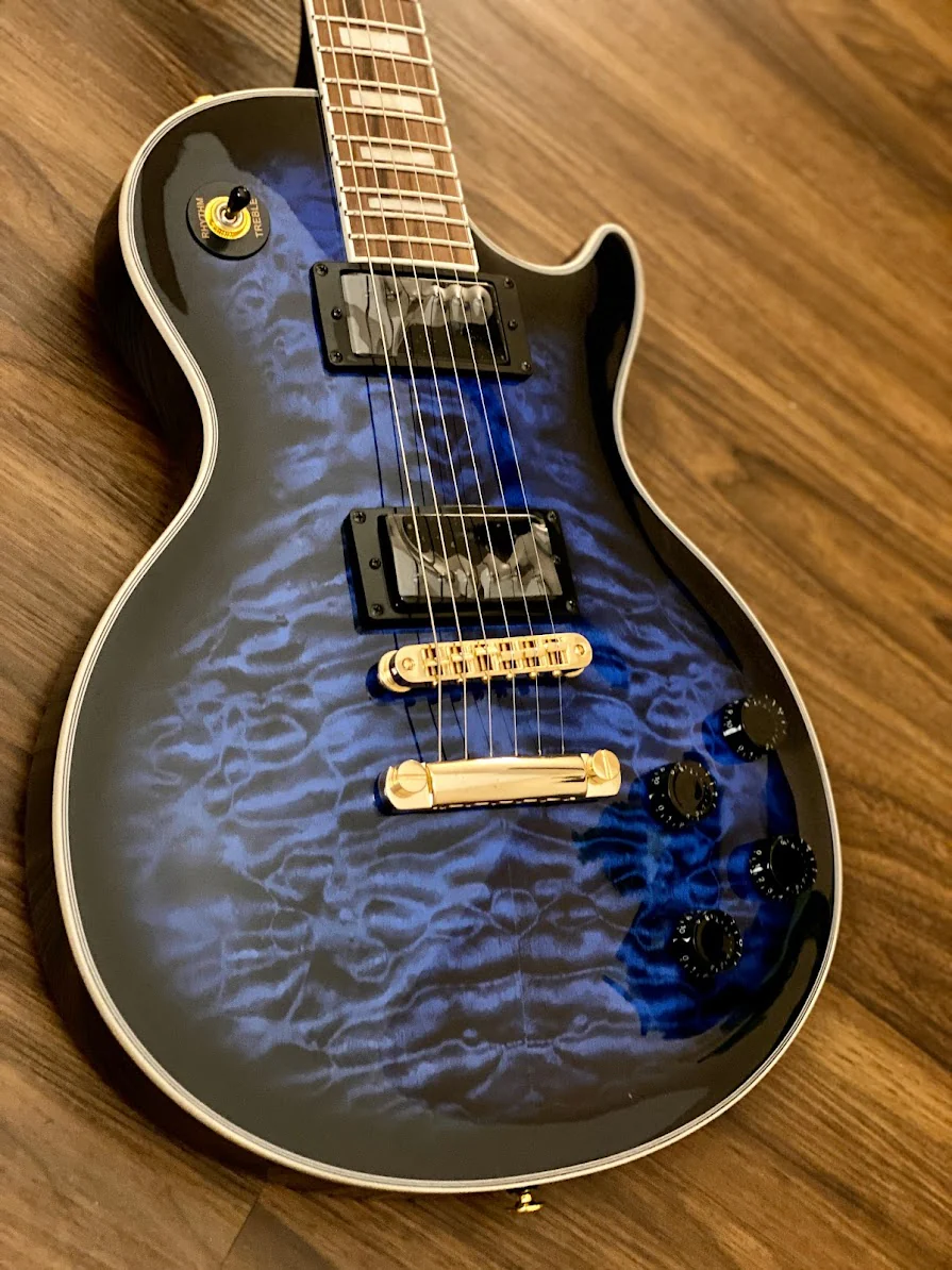 Soloking SLS60QM Deluxe in Black Aqua Burst Nafiri Special Run - Image 5