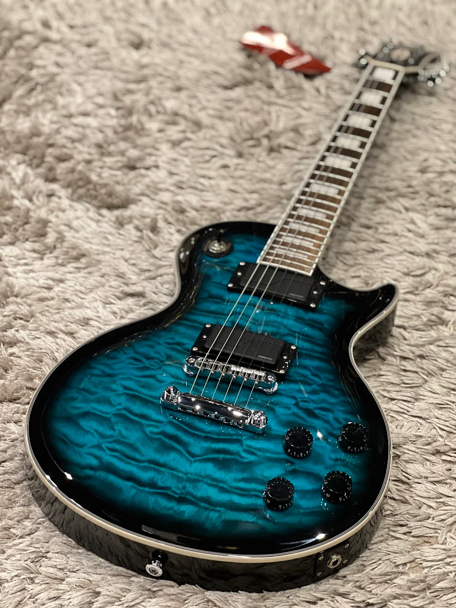Soloking SLS60QM Deluxe in Teal Burst MOD with Fishman Fluence Nafiri Special Run - Image 3