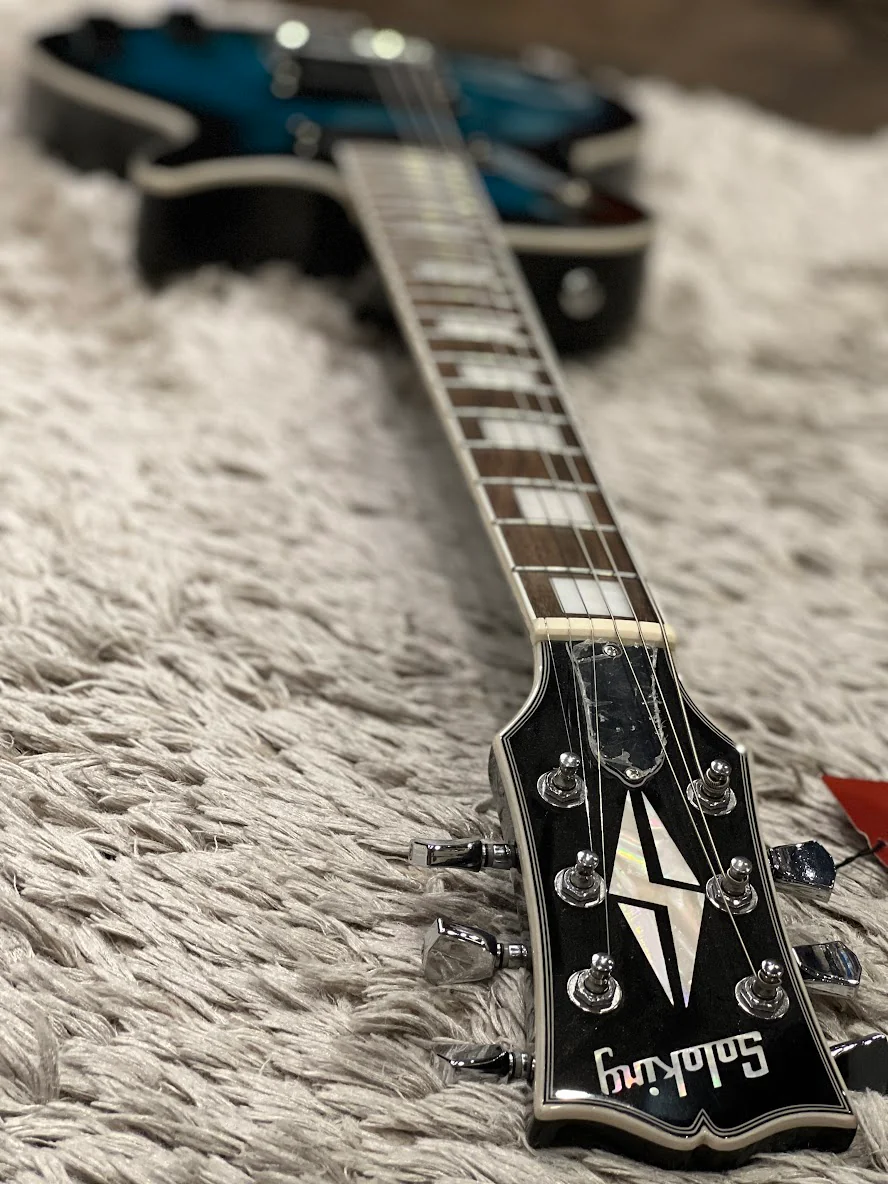 Soloking SLS60QM Deluxe in Teal Burst MOD with Fishman Fluence Nafiri Special Run - Image 5