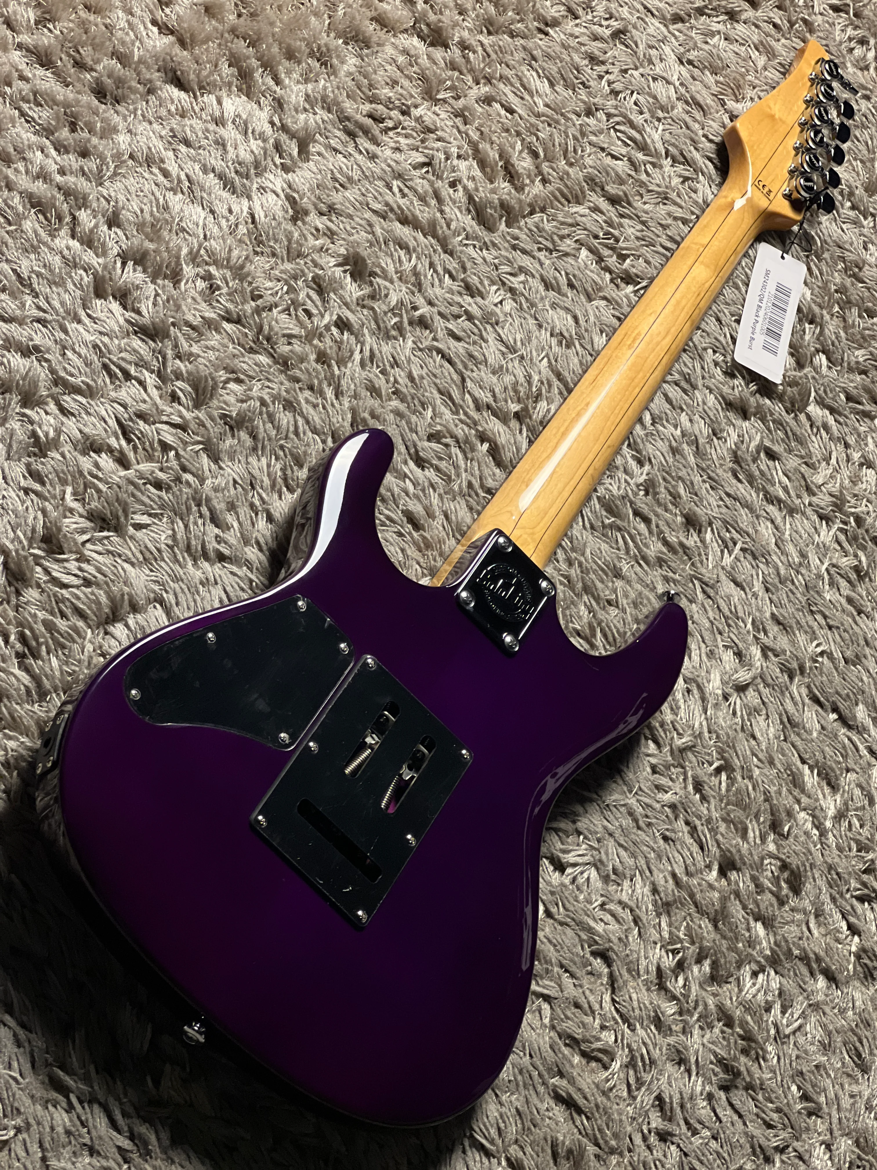 Soloking SM-24 HH QM Shredmaster with Rosewood FB in Black Purple Burst - Image 4