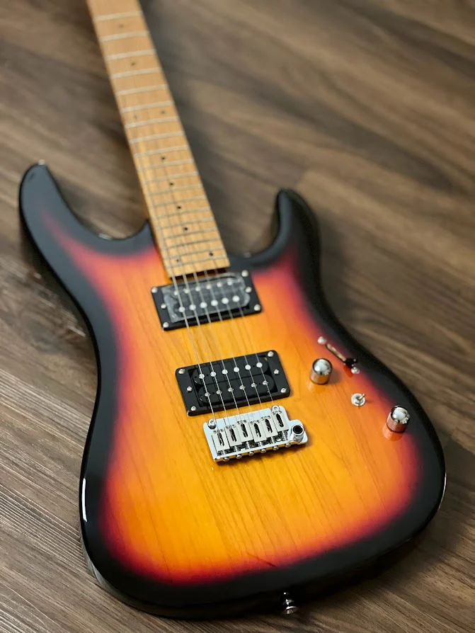 SQOE SEIB450 HH Roasted Maple Series in 3-Tone Sunburst - Image 2