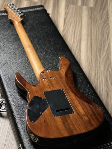 SQOE SEIB950 HH MOD Roasted Maple Series in Dark Cherry Red with Fishman Fluence - Image 5
