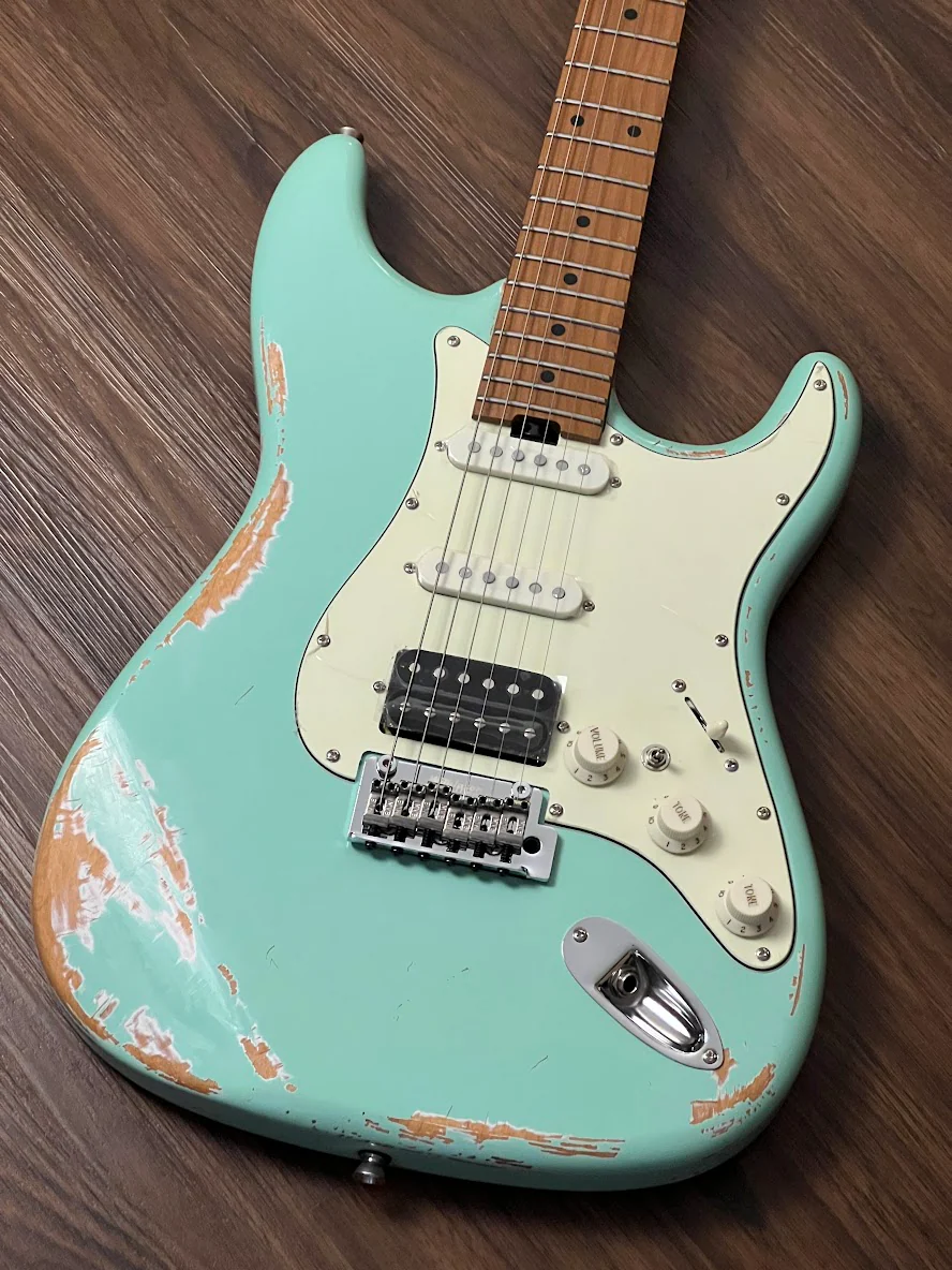 SQOE SEST960 HSS Roasted Maple Series in Surf Green Heavy Relic - Image 5
