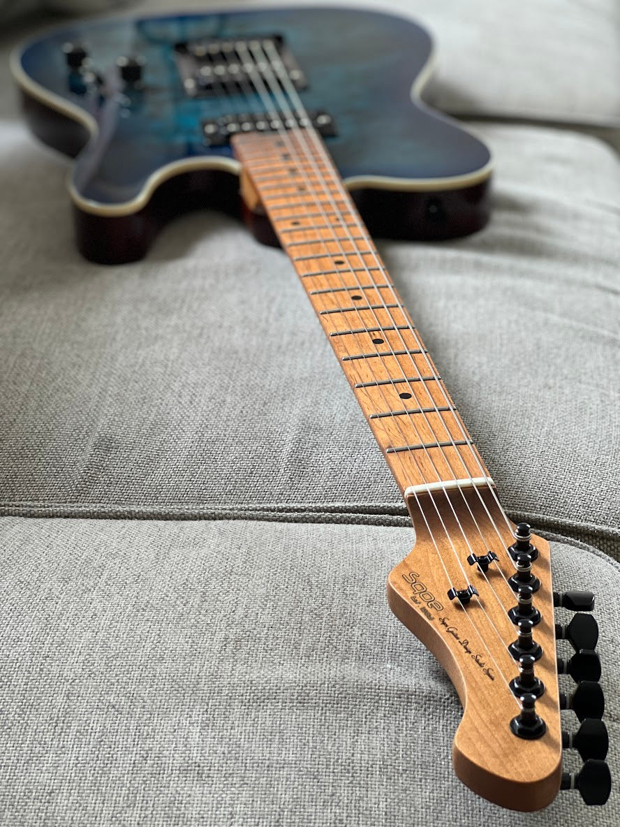 SQOE SETL650 HH Roasted Maple Series in Cobalt Blue Burl - Image 5