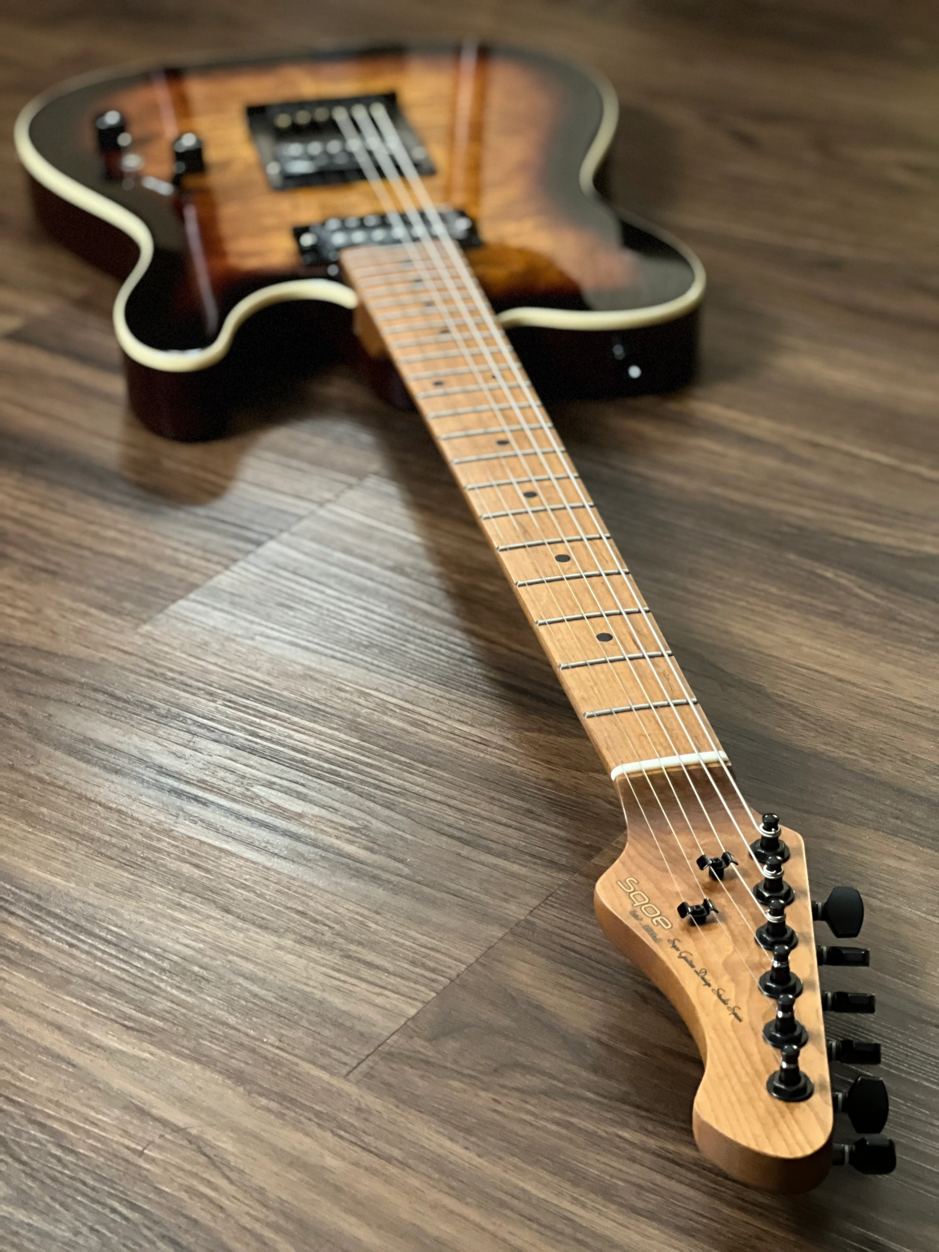 SQOE SETL650 HH Roasted Maple Series in Sunburst Burl - Image 4