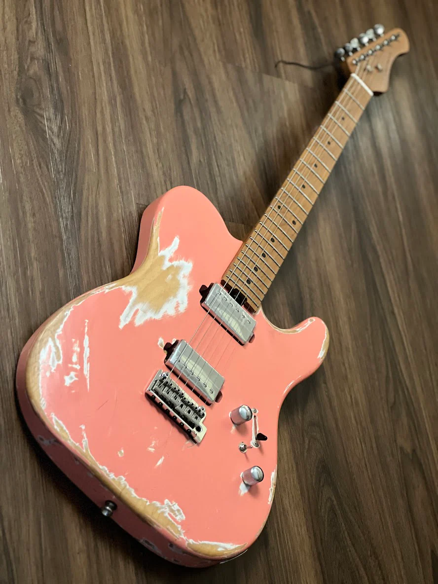 SQOE SETL960 HH Roasted Maple Series in Shell Pink Heavy Relic - Image 4