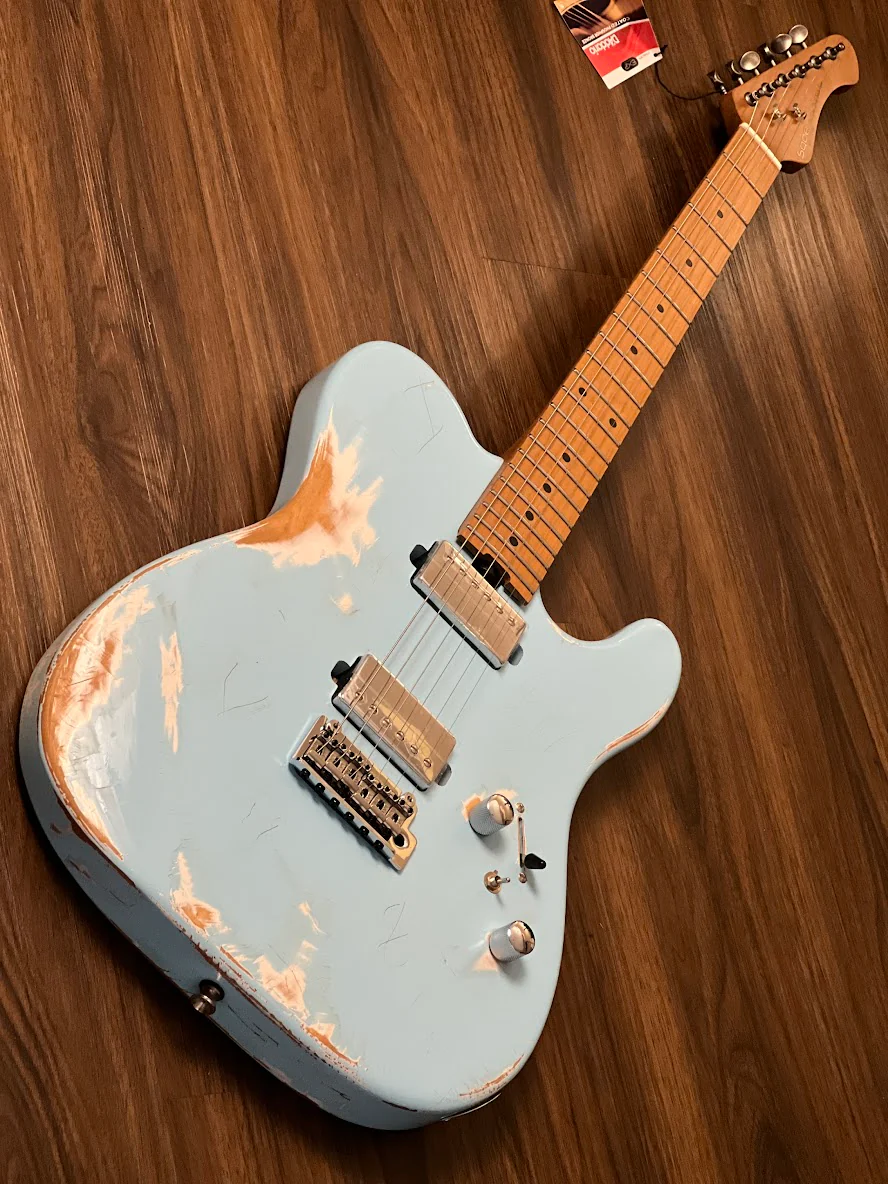 SQOE SETL960 HH Roasted Maple Series in Sonic Blue Heavy Relic - Image 4