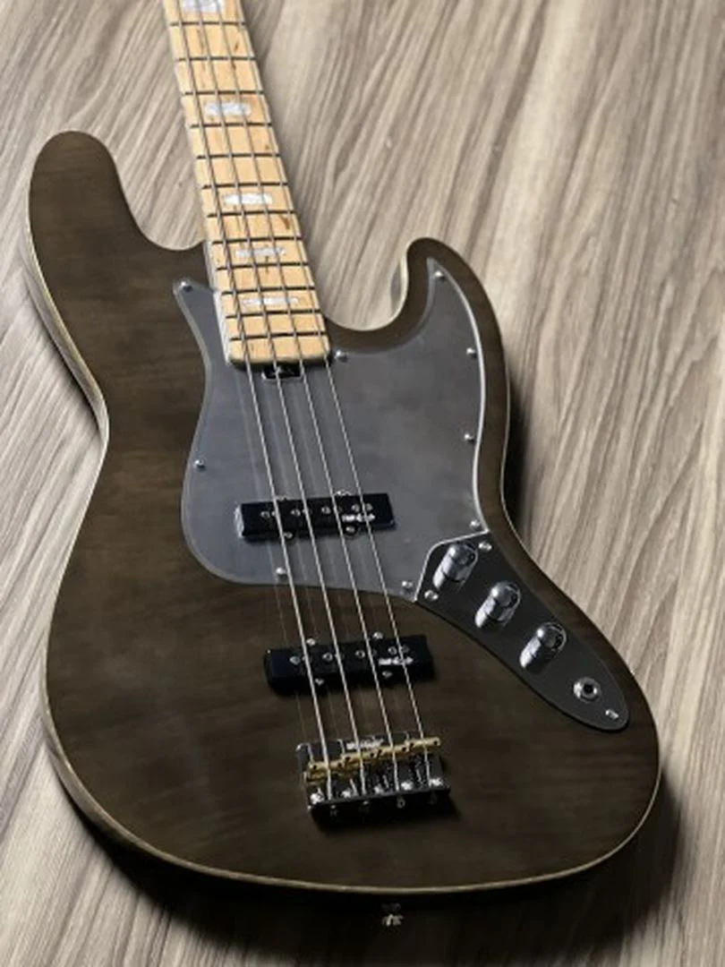 SQOE SJB800 Roasted Maple Series Bass in Transparent Black - Image 2