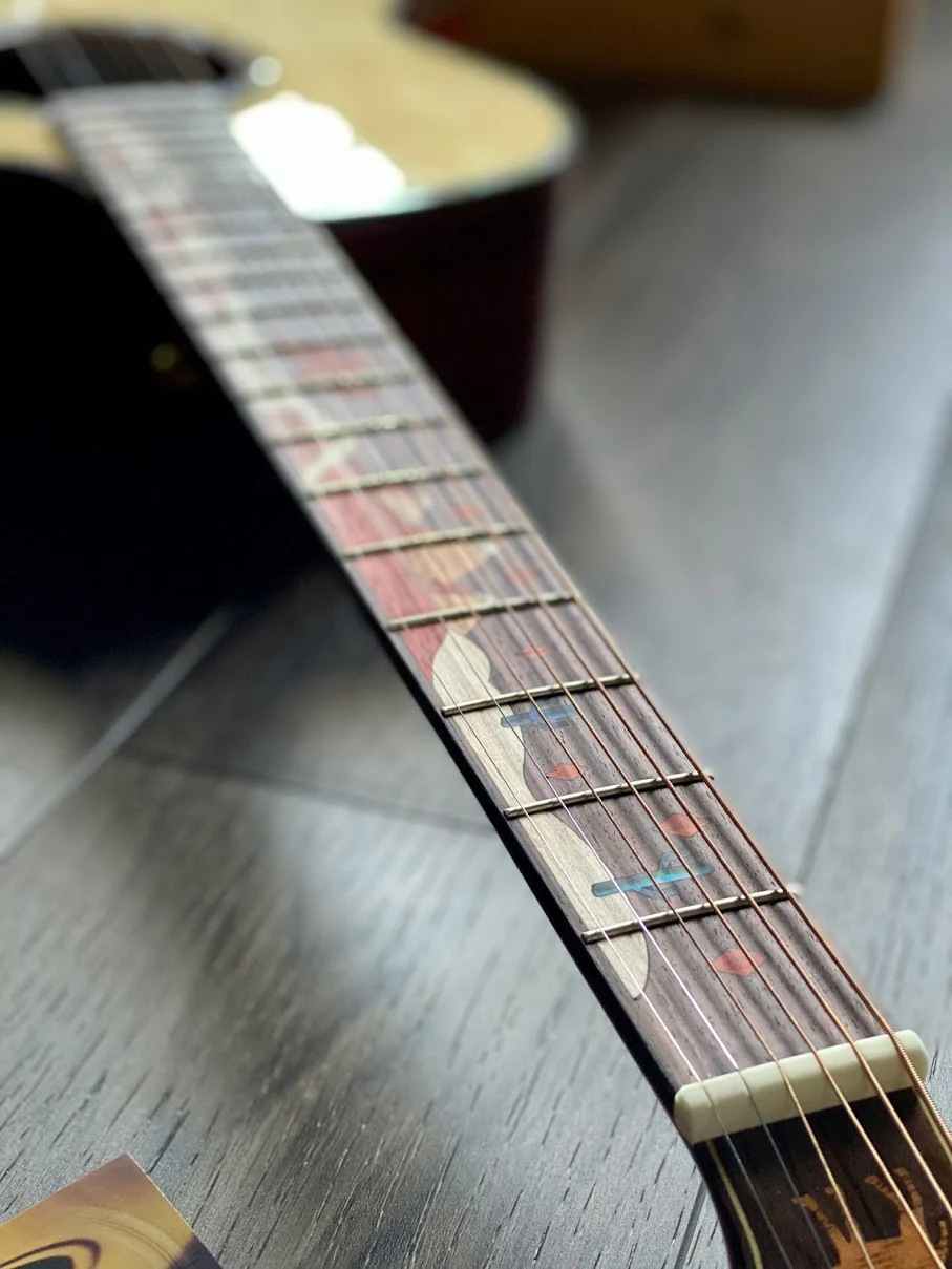SQOE Spain A8-SK Bevel Cut Full Solid Acoustic Electric in Natural with Fishman Flex Preamp - Image 5
